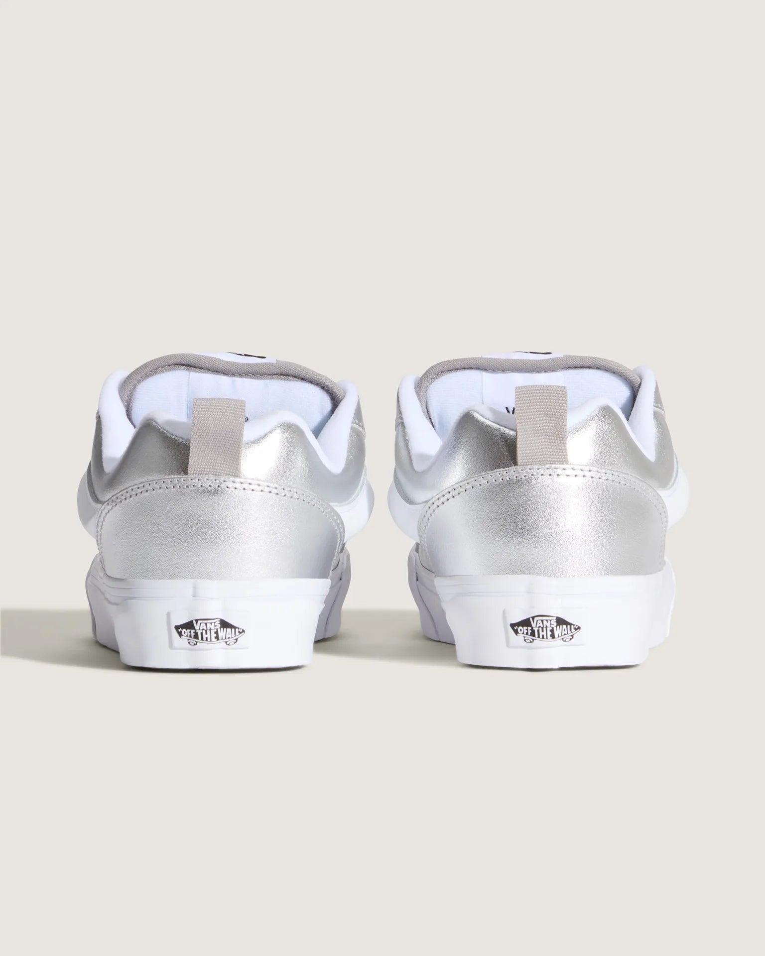 VANS Knu Skool METALLIC LEATHER SILVER Cipő VN000E9XSLV1 - 4