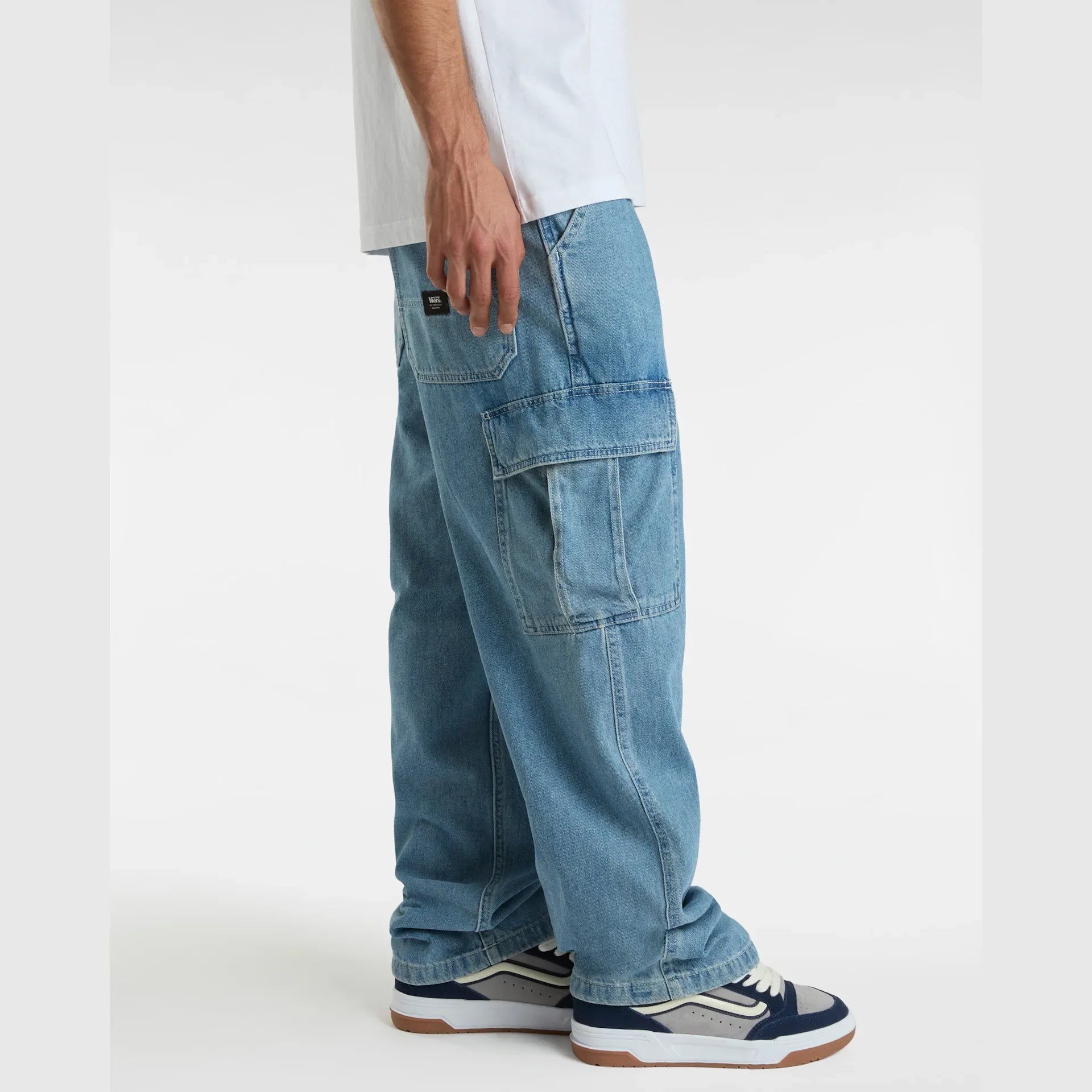 VANS Service Cargo Loose Denim Pant STONEWASH/BLUE kép 5