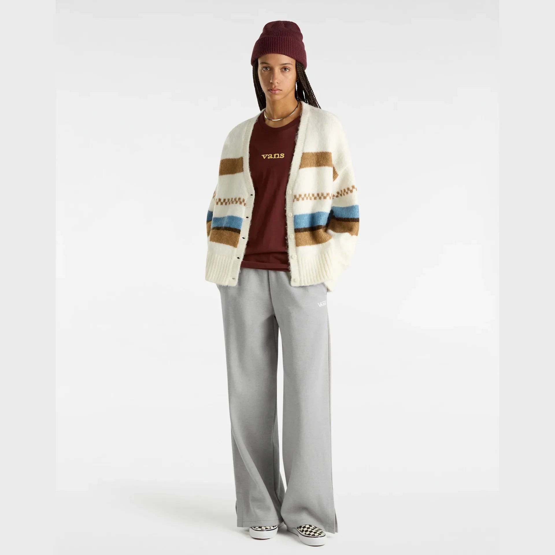 VANS Valerie Stripe Cardigan marshmallow kép 6