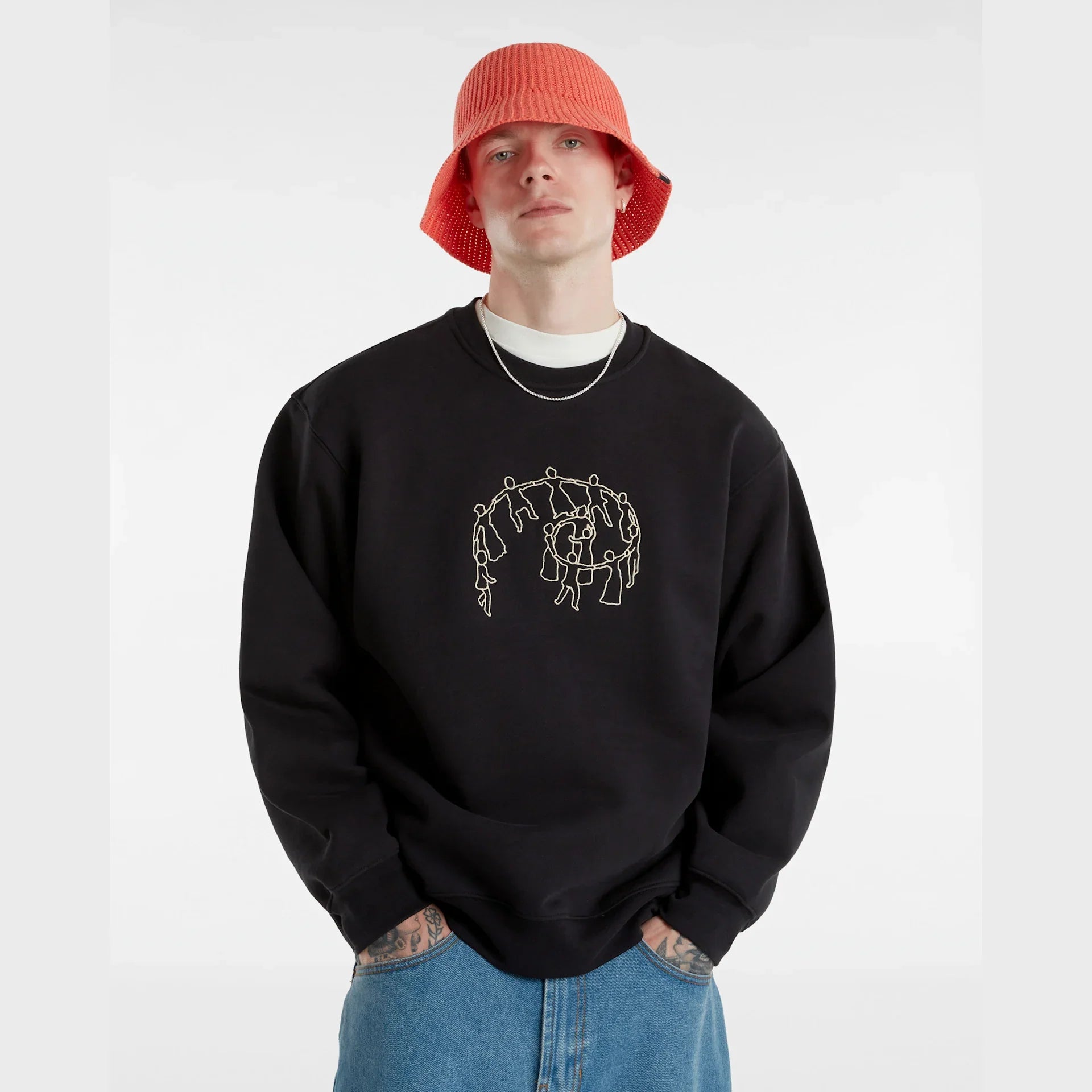 VANS Skate Hold Hands PO Crew Black kép 3