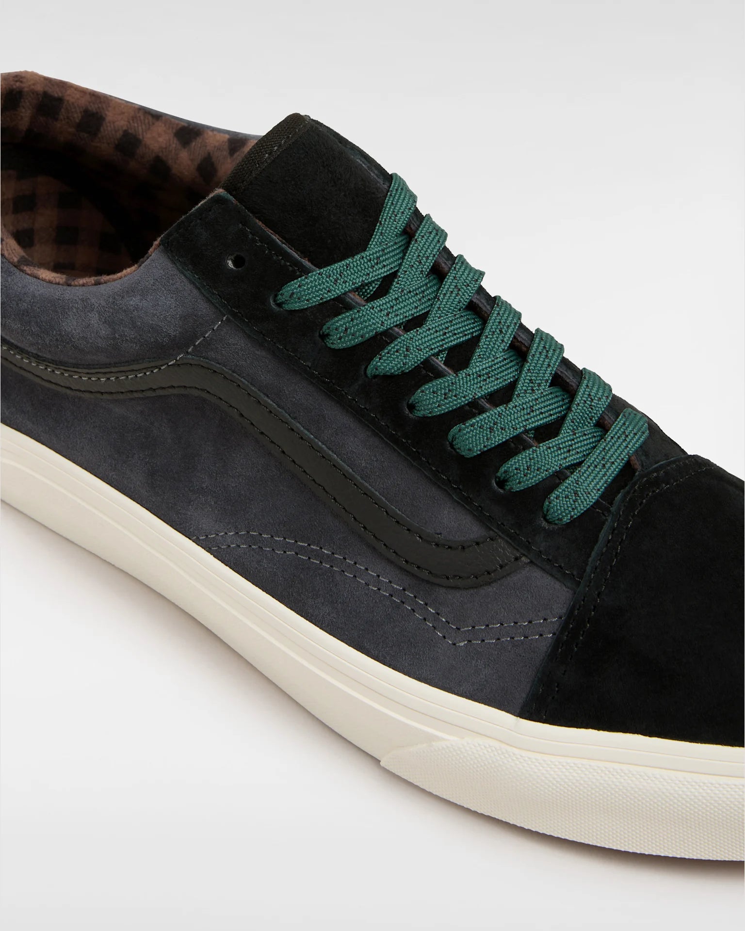 VANS Old Skool PIG SUEDE PLAID GRAY/BLACK VN0A2Z422391M - 4