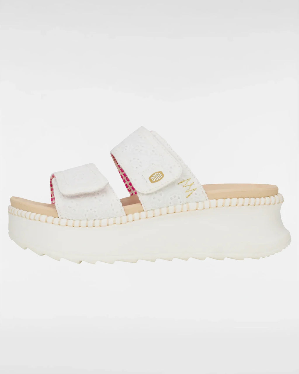 HEYDUDE Delray Slide Eyelet White kép 1