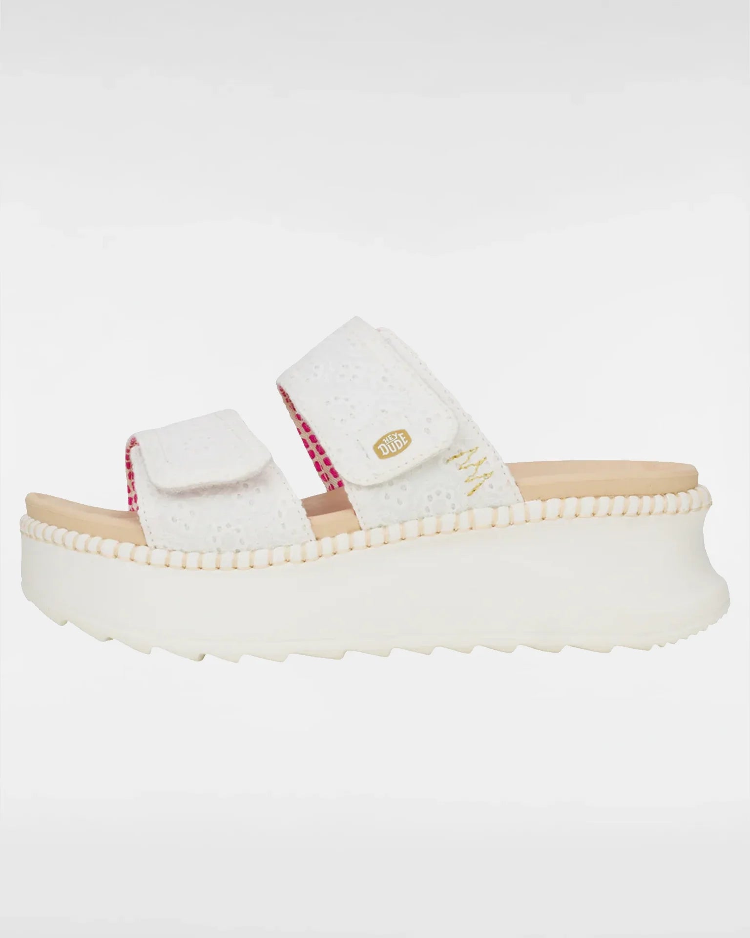 HEYDUDE Delray Slide Eyelet White kép 1