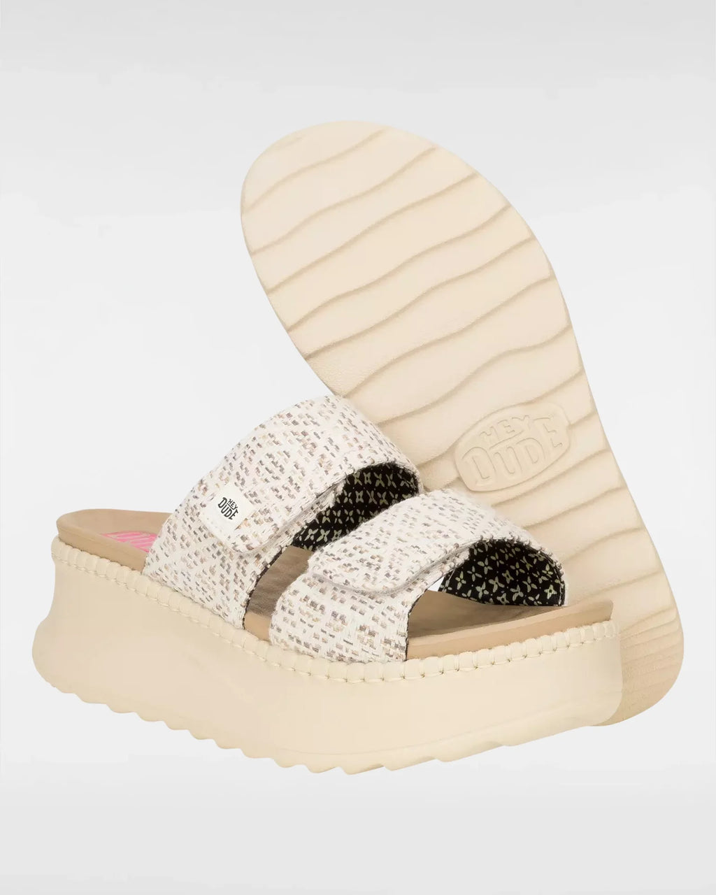 HEYDUDE Delray Slide Surf Baja Tan/Multi Cipő kép 3