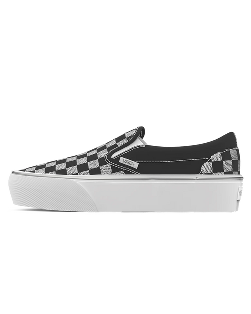 VANS Classic Slip-On Platform METALLIC CHECKRBRD Black Cipő VN000EA9CJK1 - 1