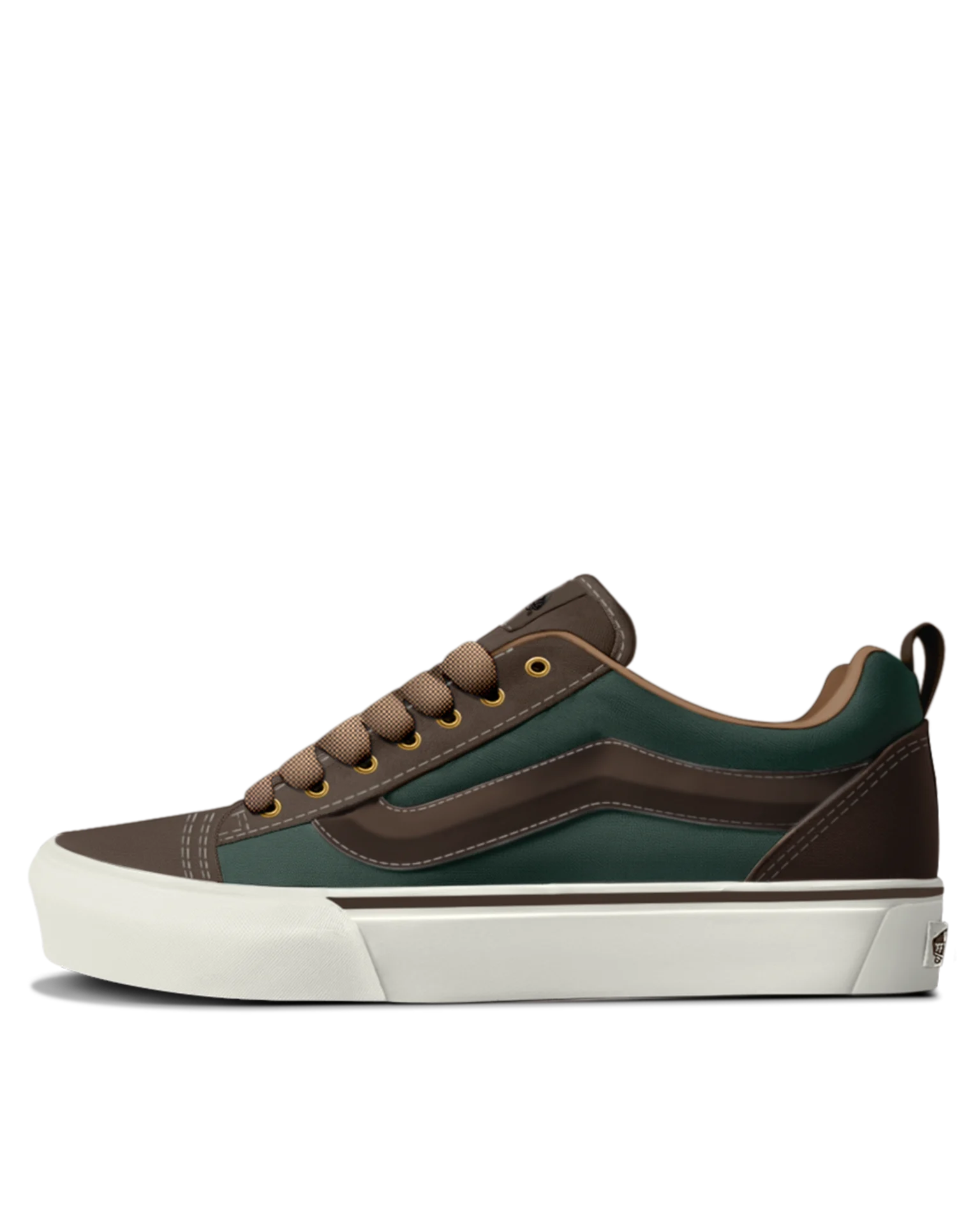 VANS Knu Skool SUEDE Brown/Green Cipő VN000EE6BGS1 - 1