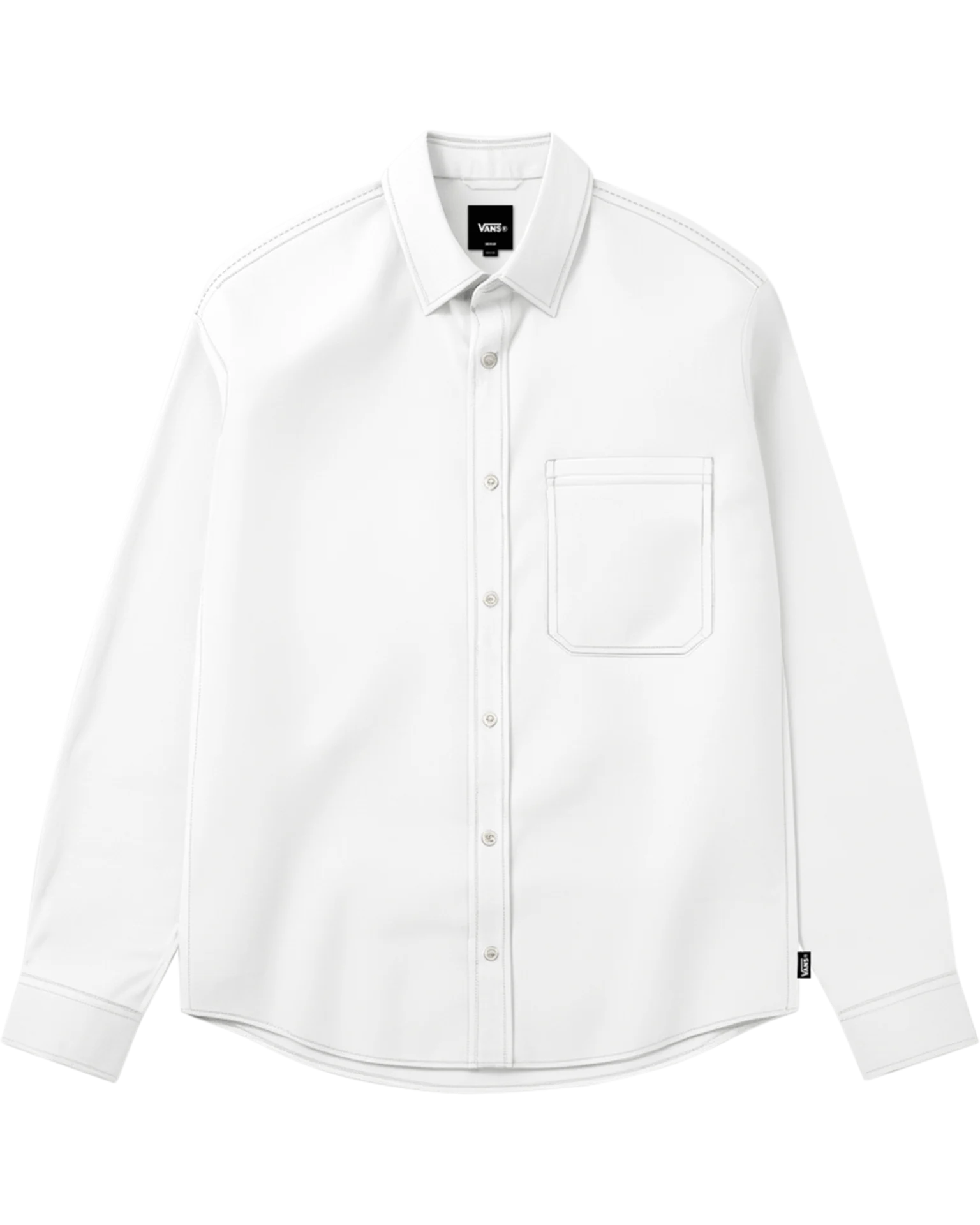 VANS Lawson Solid Oxford LS Shirt White Ing VN000TAEWHT1 - 1