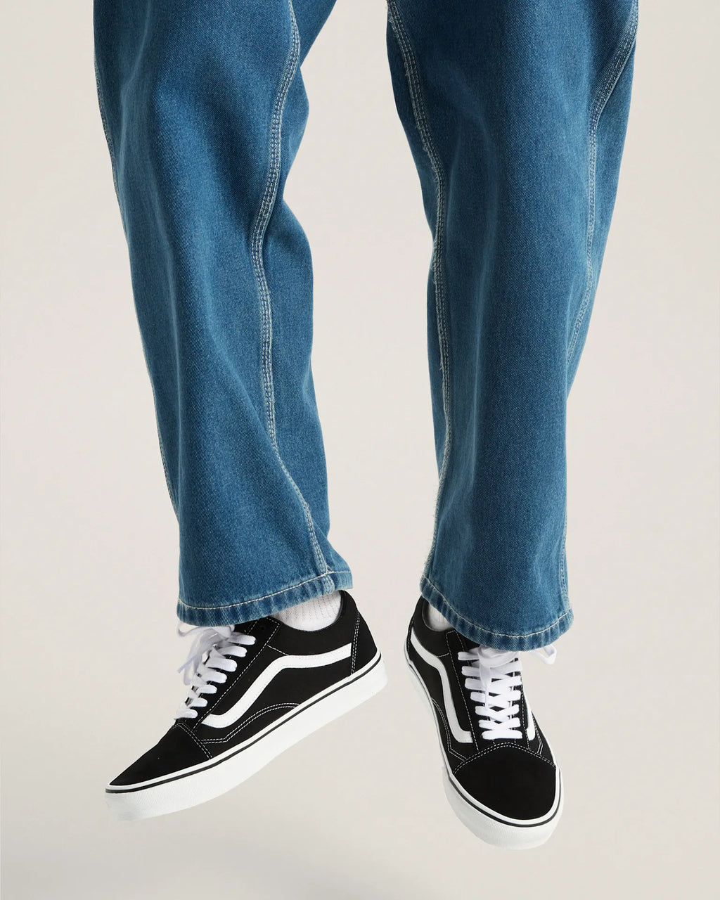 VANS Old Skool Wide BLACK/TRUE WHITE Cipő VN0000T8BMX1 - 5