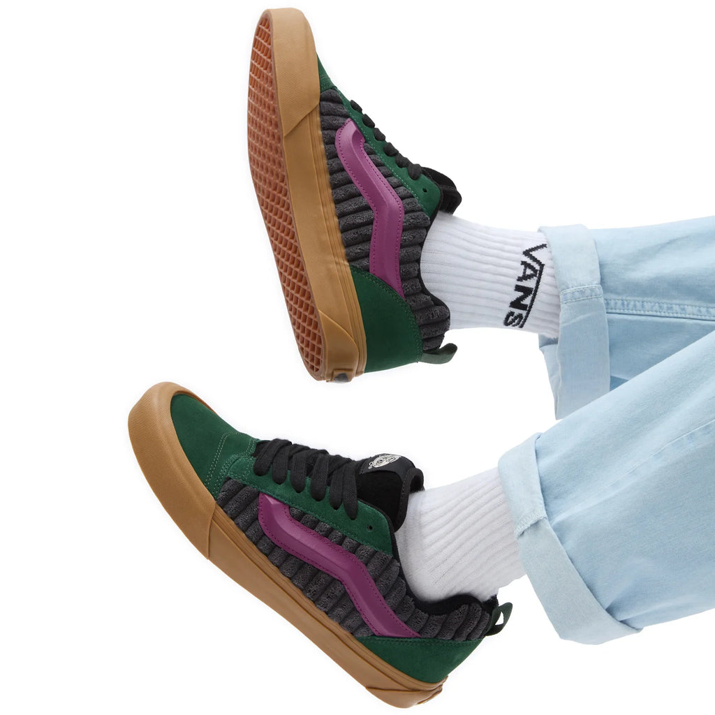 VANS Knu Skool JUMBO CORD GREY/MULTI Cipő kép 3