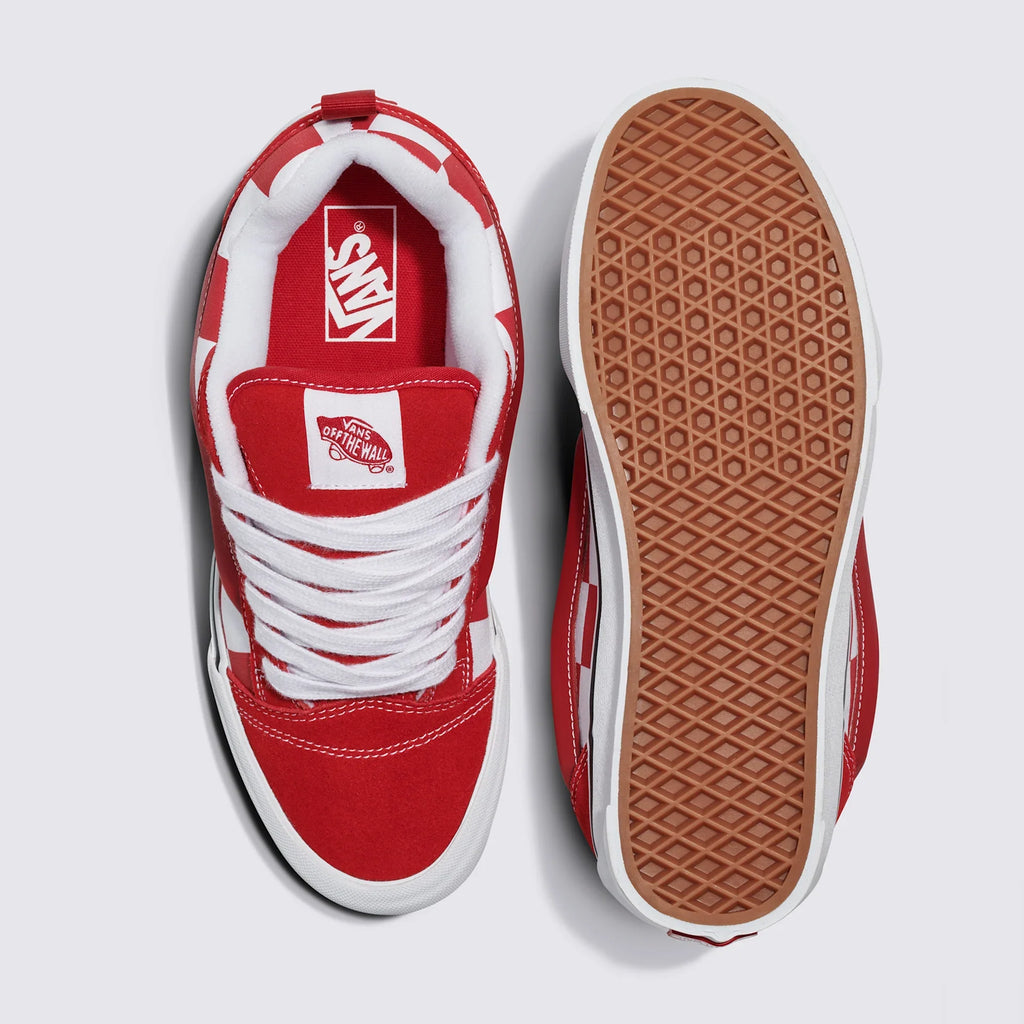 VANS Knu Skool MEGA CHECK RED Cipő kép 3