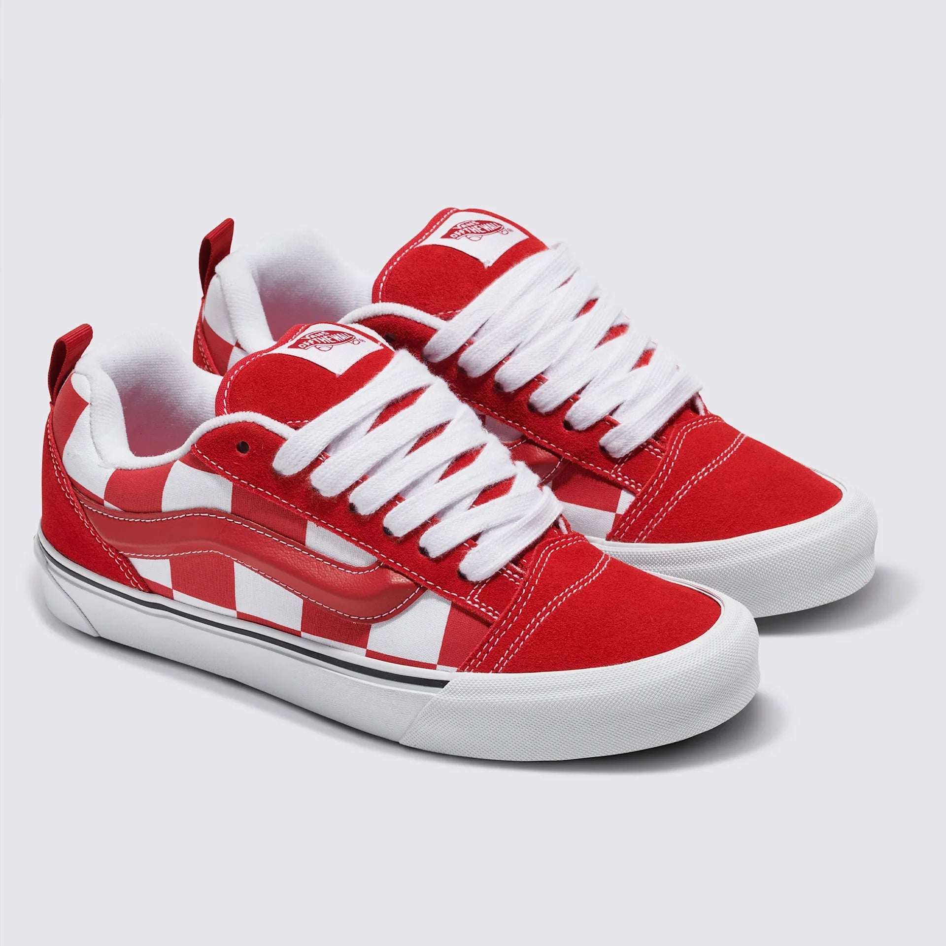 VANS Knu Skool MEGA CHECK RED Cipő kép 1