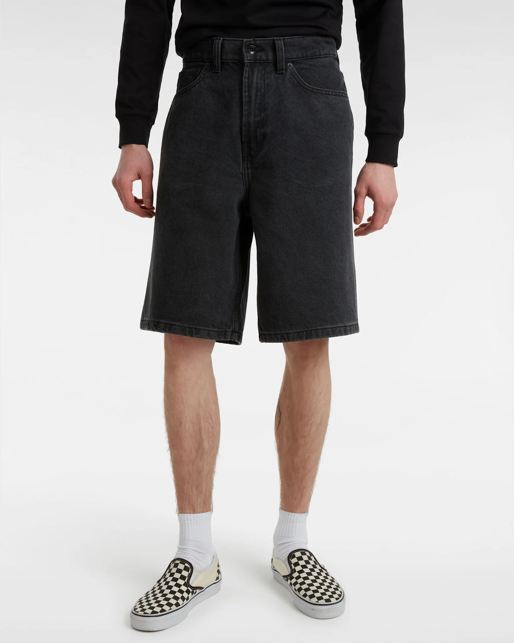 VANS Check-5 Baggy Denim Short Washed Black Rövidnadrág VN000C9VEMQ1 - 3