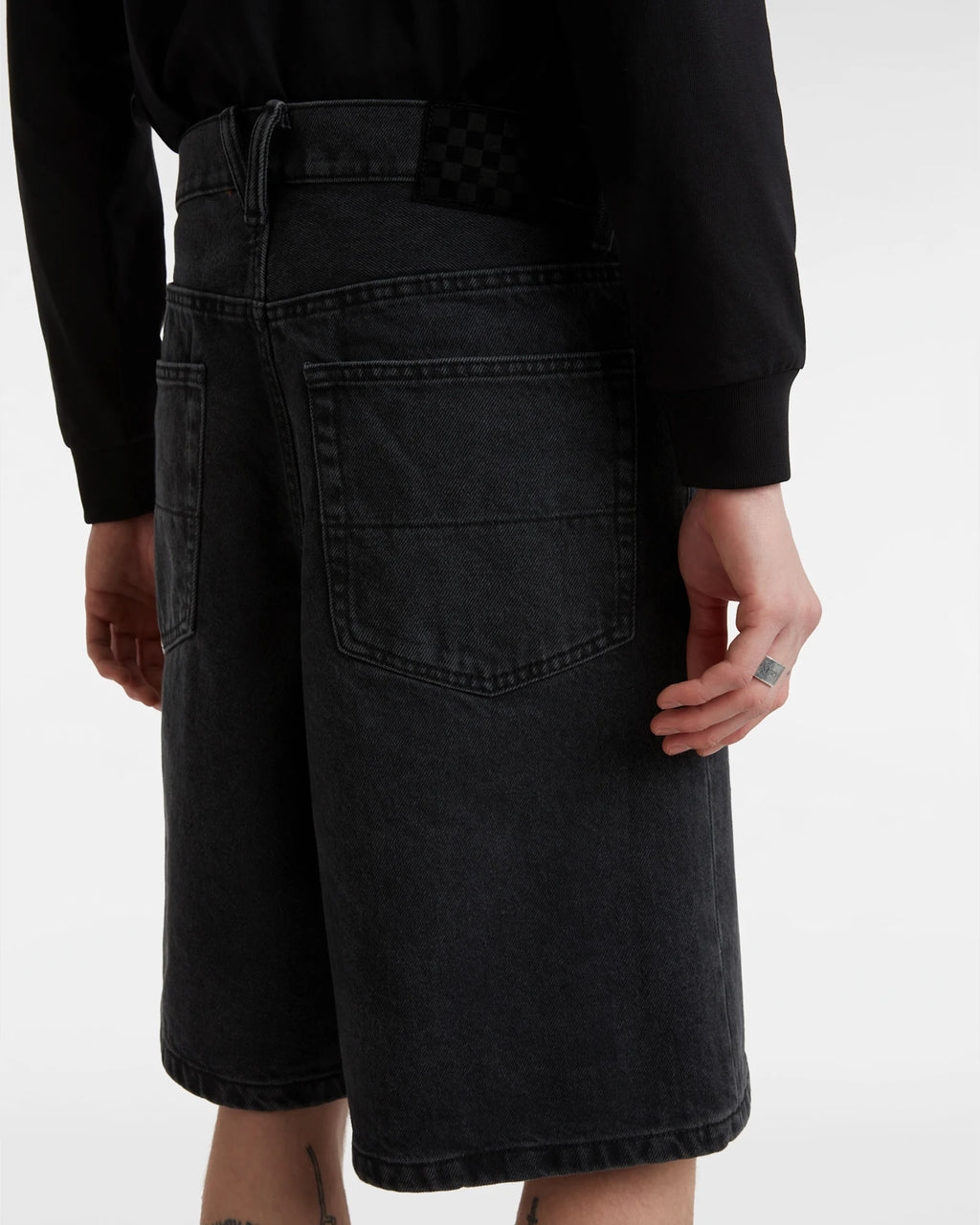 VANS Check-5 Baggy Denim Short Washed Black Rövidnadrág VN000C9VEMQ1 - 8