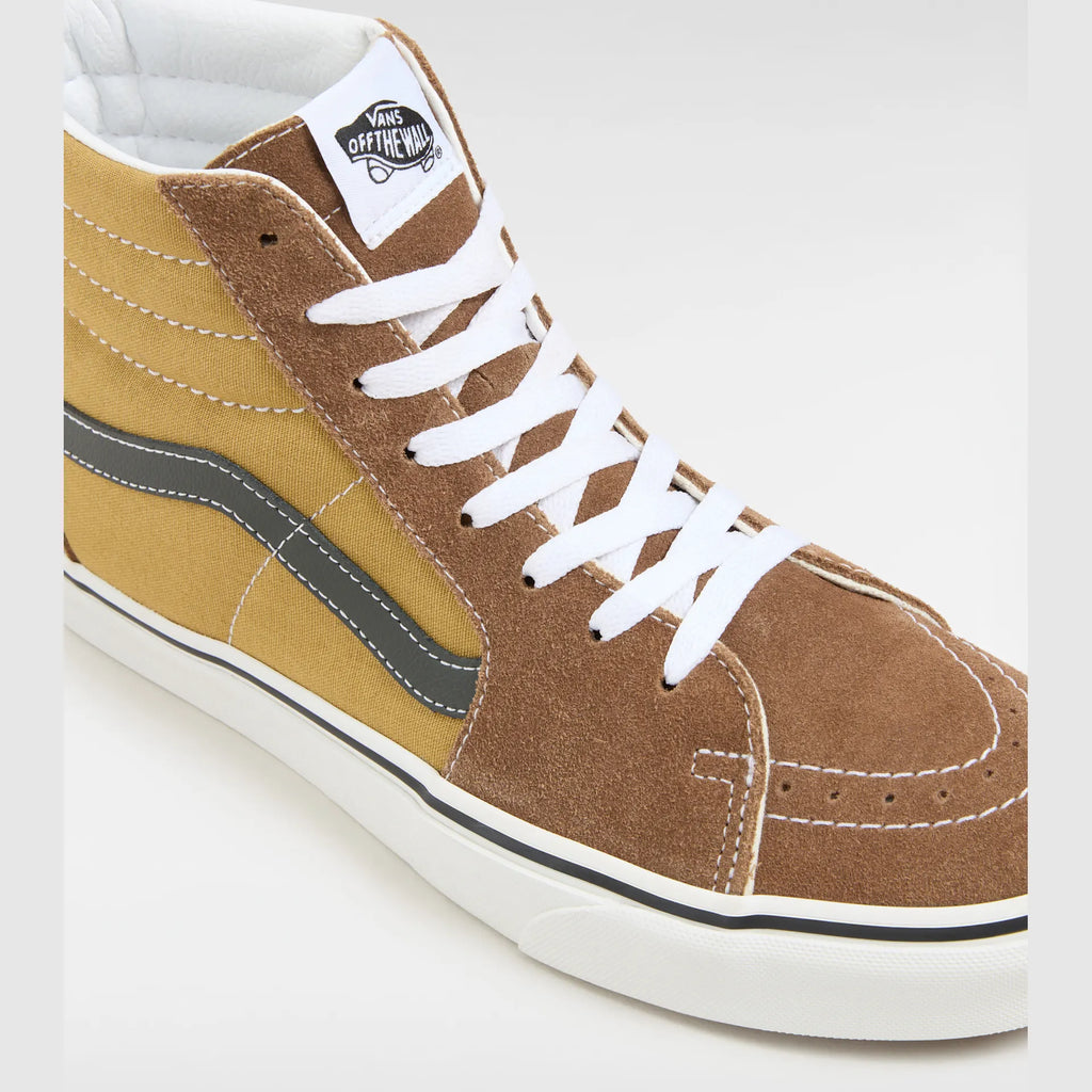 VANS SK8-Hi CANVAS/SUEDE POP BROWN/MULTI Cipő kép 4