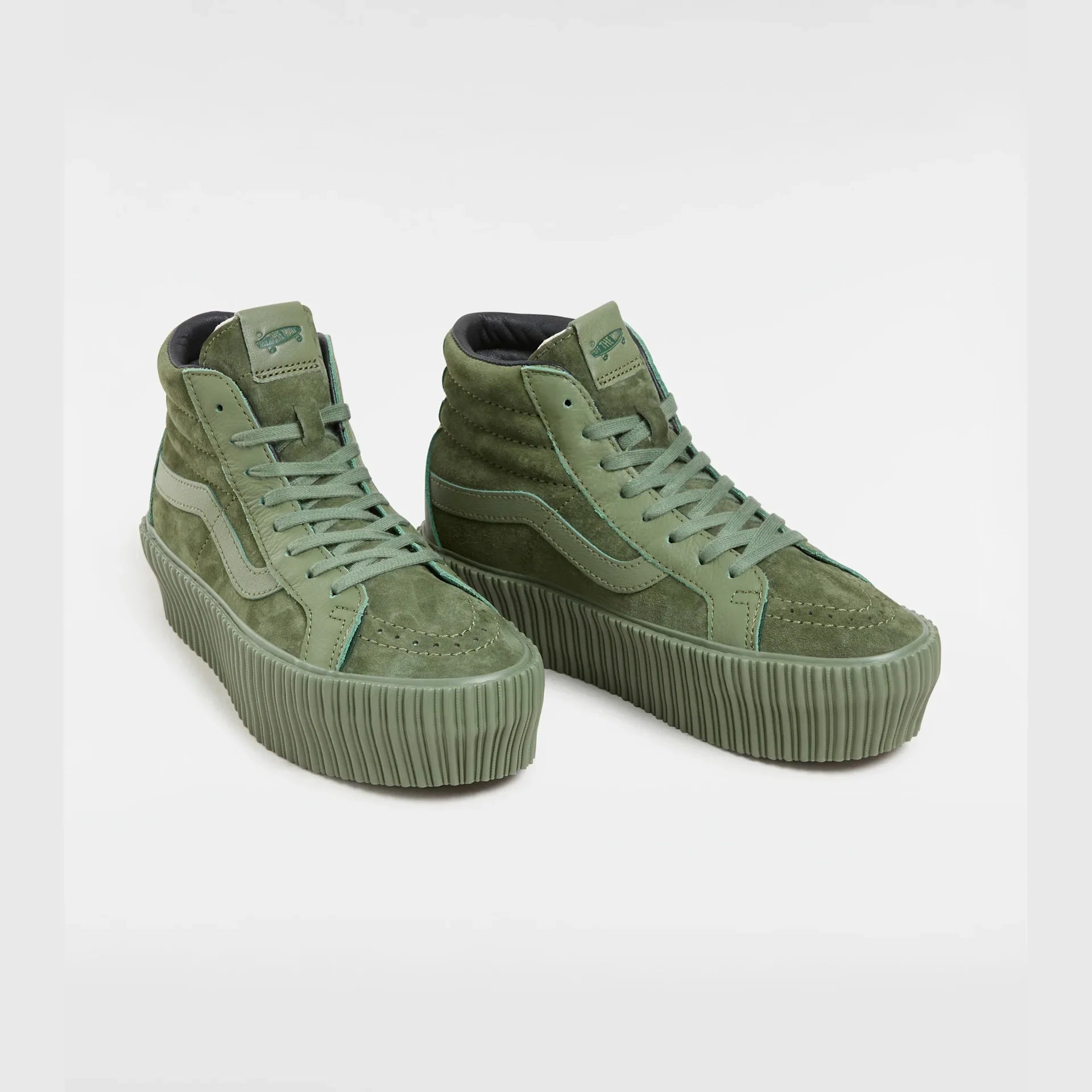 VANS Sk8-Hi Reissue 38 Platform LX SUEDE/LEATHER ARMY Cipő kép 2