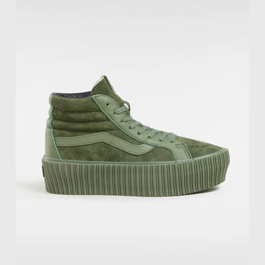 VANS Sk8-Hi Reissue 38 Platform LX SUEDE/LEATHER ARMY Cipő kép 1