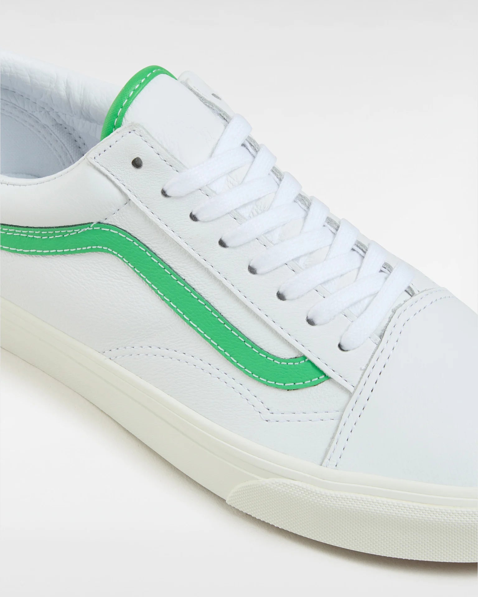 VANS Old Skool LEATHER White/Green Cipő VN000CR5WGR1 - 4