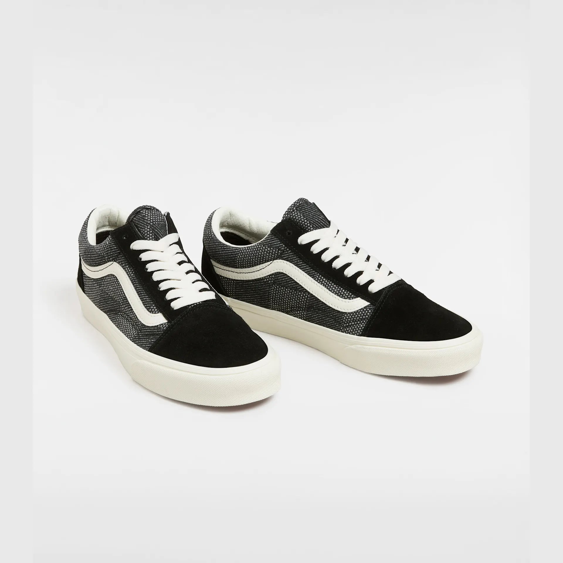 VANS Old Skool DENIM CHECK BLACK Cipő kép 2