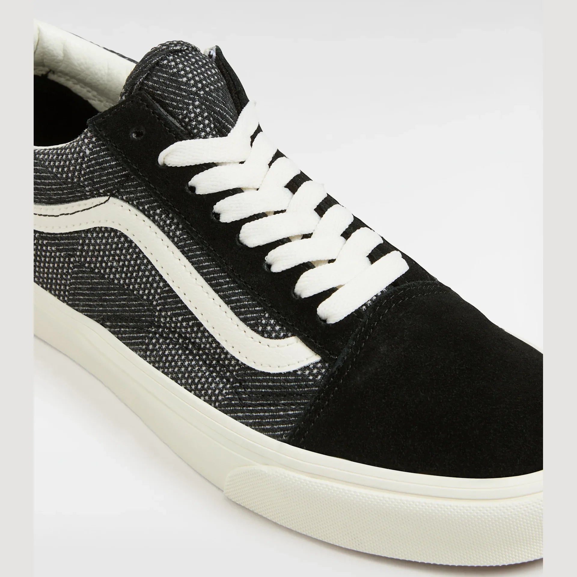 VANS Old Skool DENIM CHECK BLACK Cipő kép 4