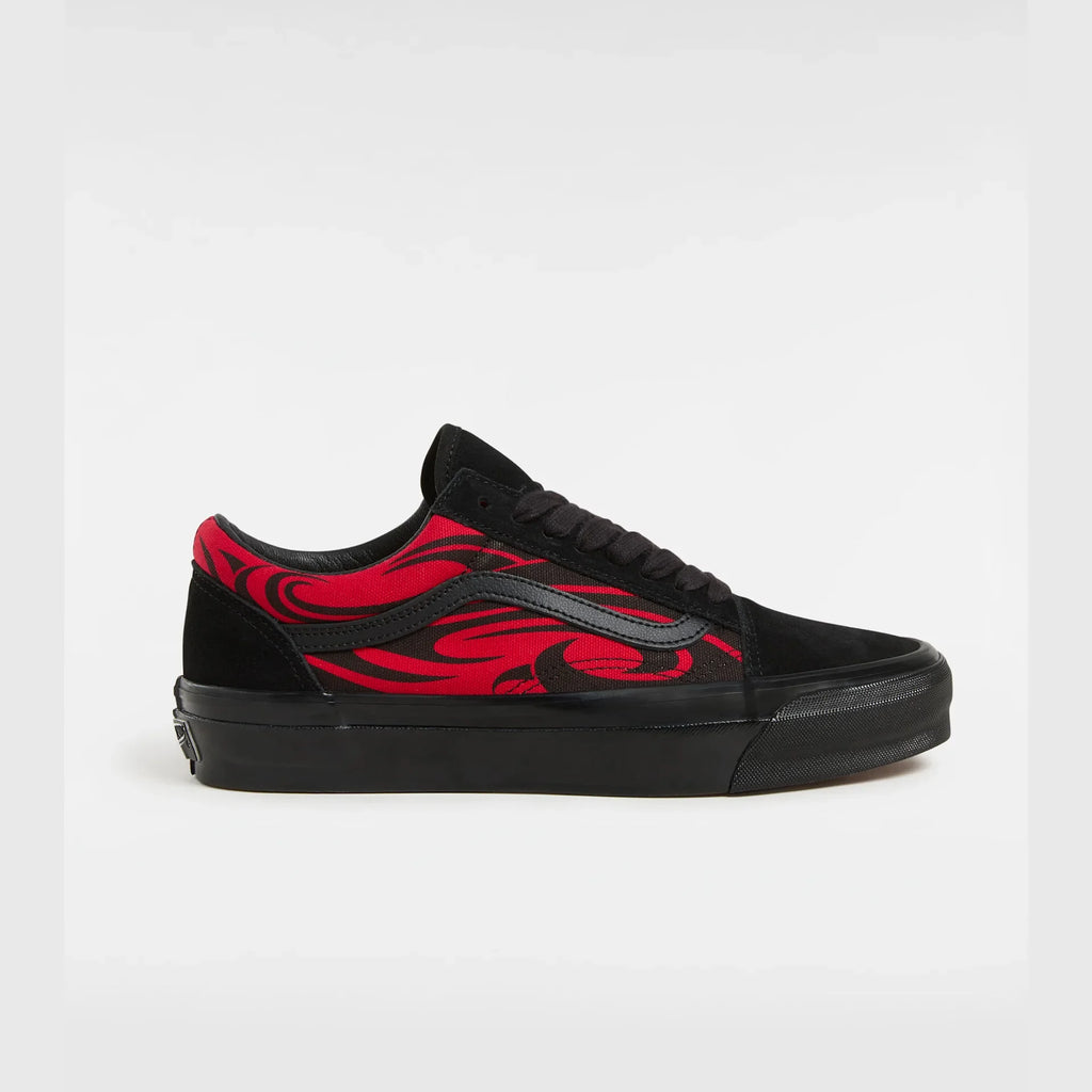 VANS LX Old Skool Y2K Flame BLACK/RED Cipő kép 1