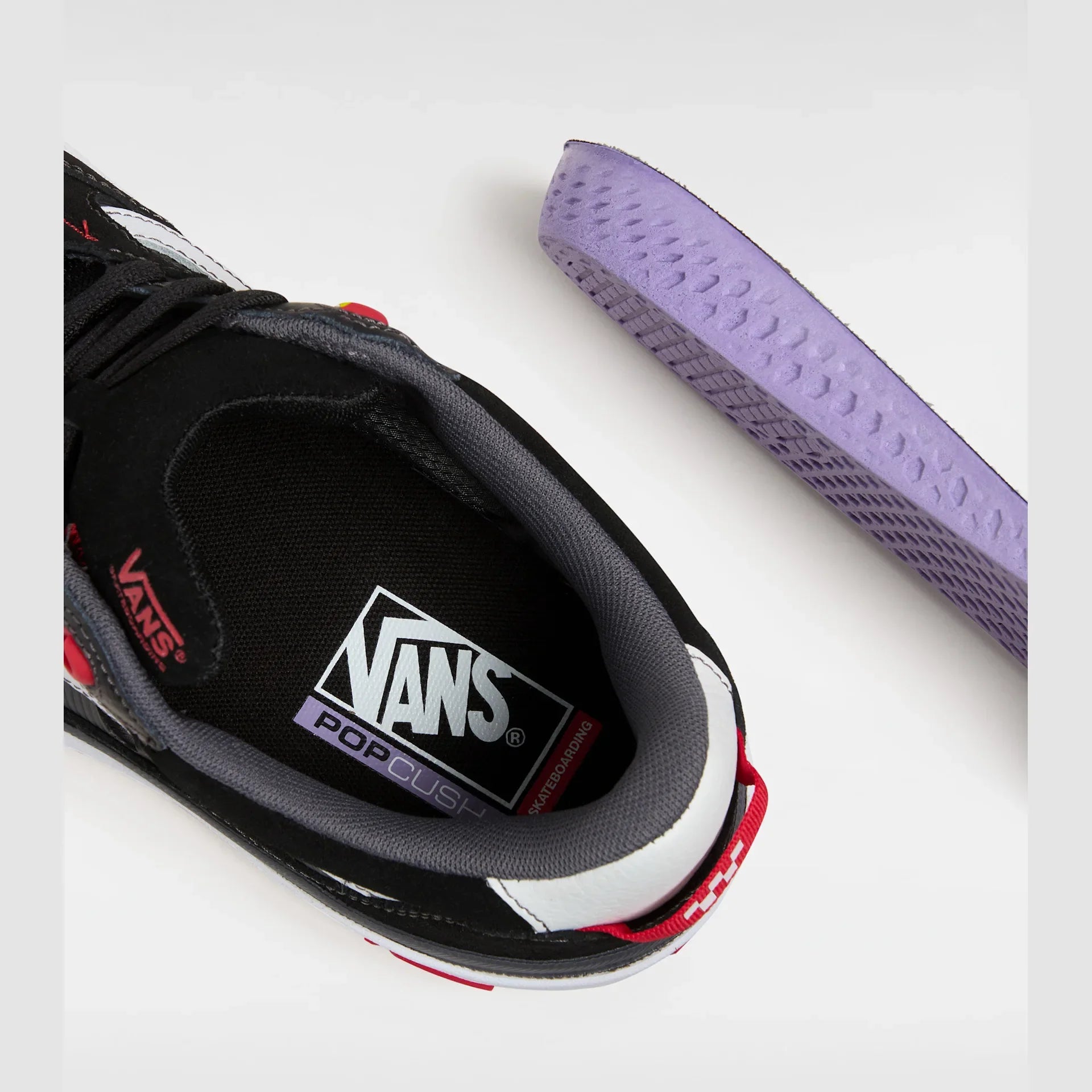 VANS Skate 2 Wayvee BLACK/WHITE/RED Cipő kép 5