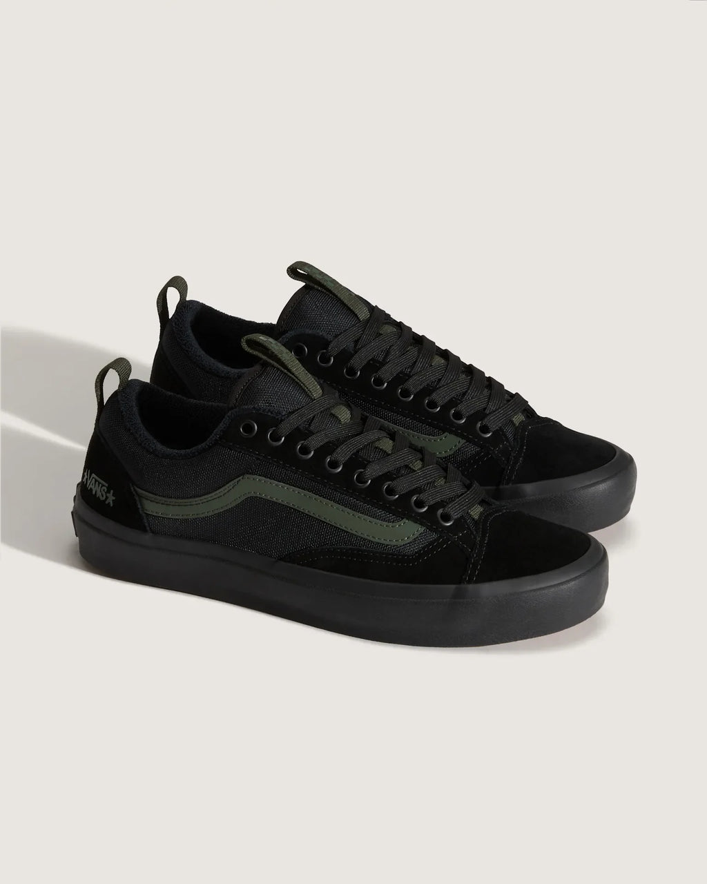 VANS Skate Old Skool 36 + Atiba BLACK/DARK GREEN Cipő kép 2