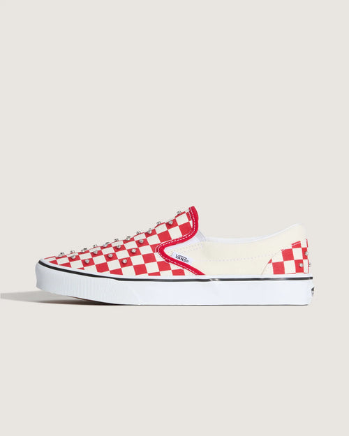 VANS Classic Slip-On CHECKERBOARD RHINESTONE RACING RED Cipő VN000D6YIZQ1 - 1