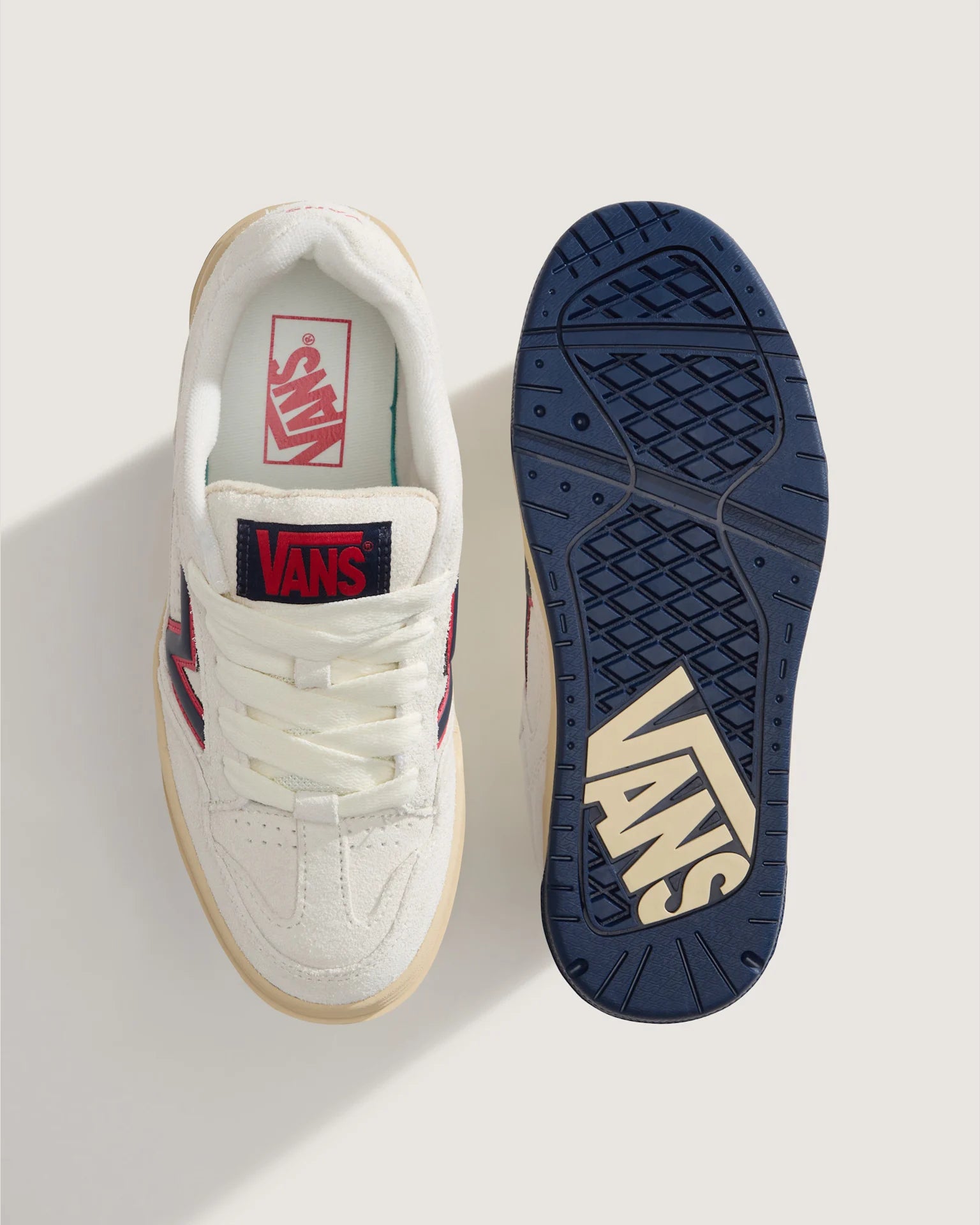 VANS Upland VINTAGE White/Red Cipő VN000D70YF91 - 3