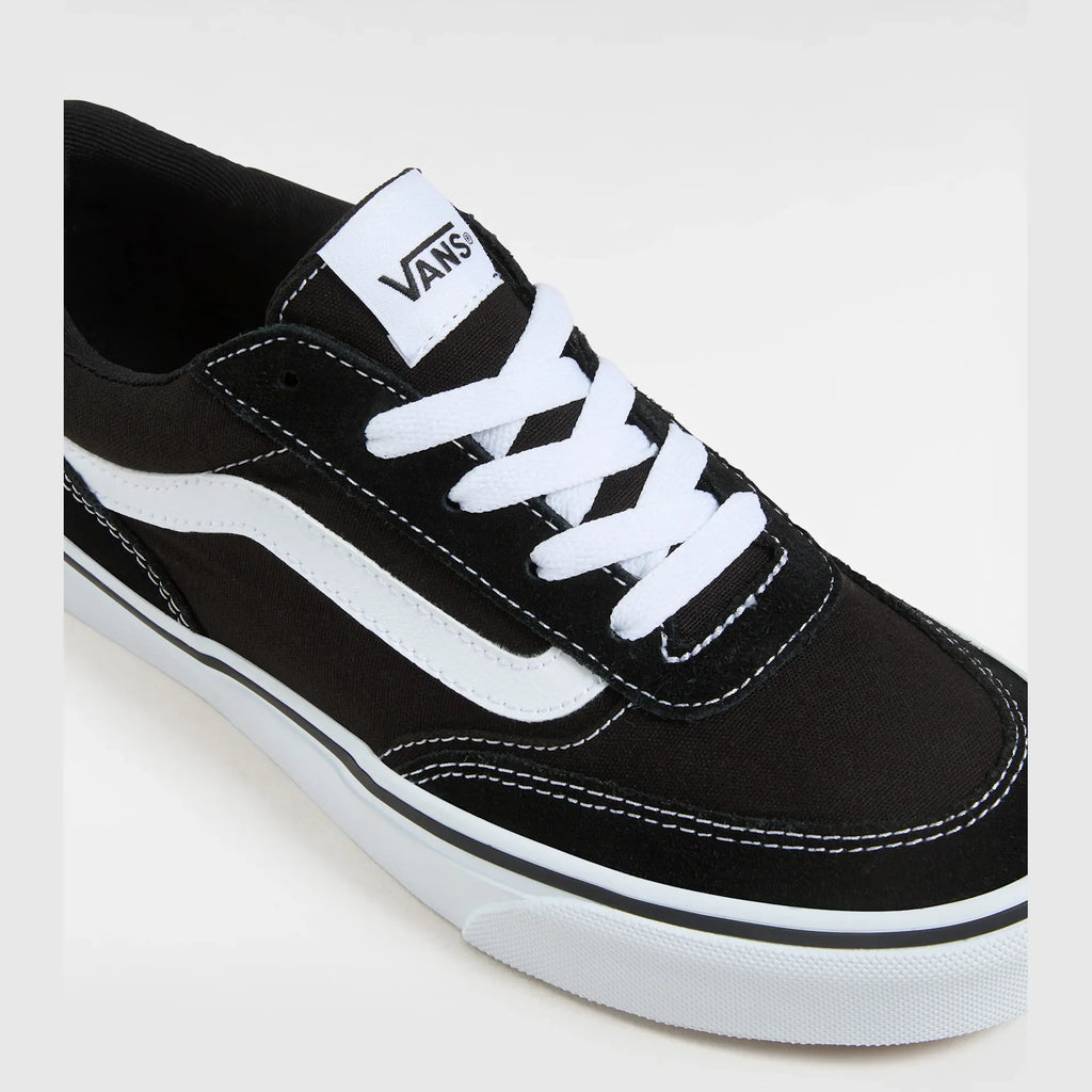VANS Brooklyn Ls Suede/Canvas Black/White kép 4