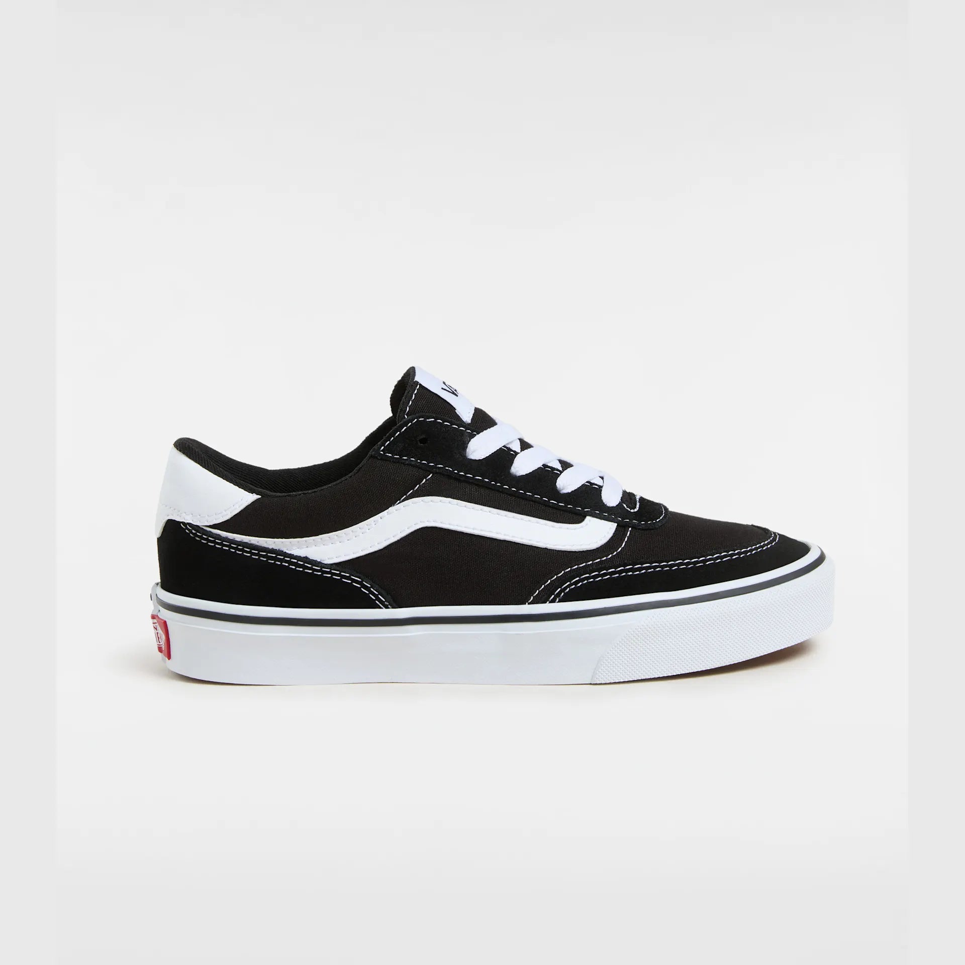 VANS Brooklyn Ls Suede/Canvas Black/White kép 1