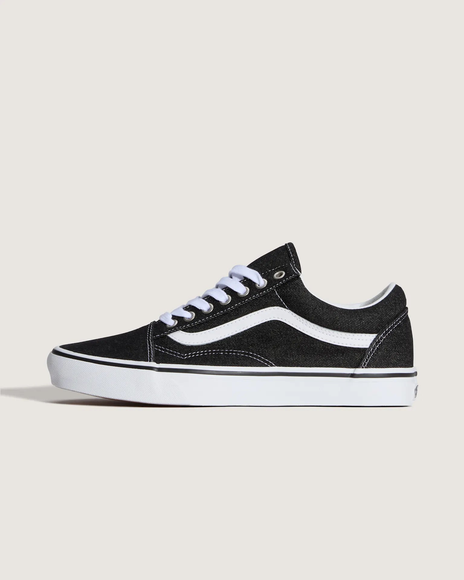 Vans Old Skool DENIM Black/True Whit Cipő VN000D7Z6BT1 - 1