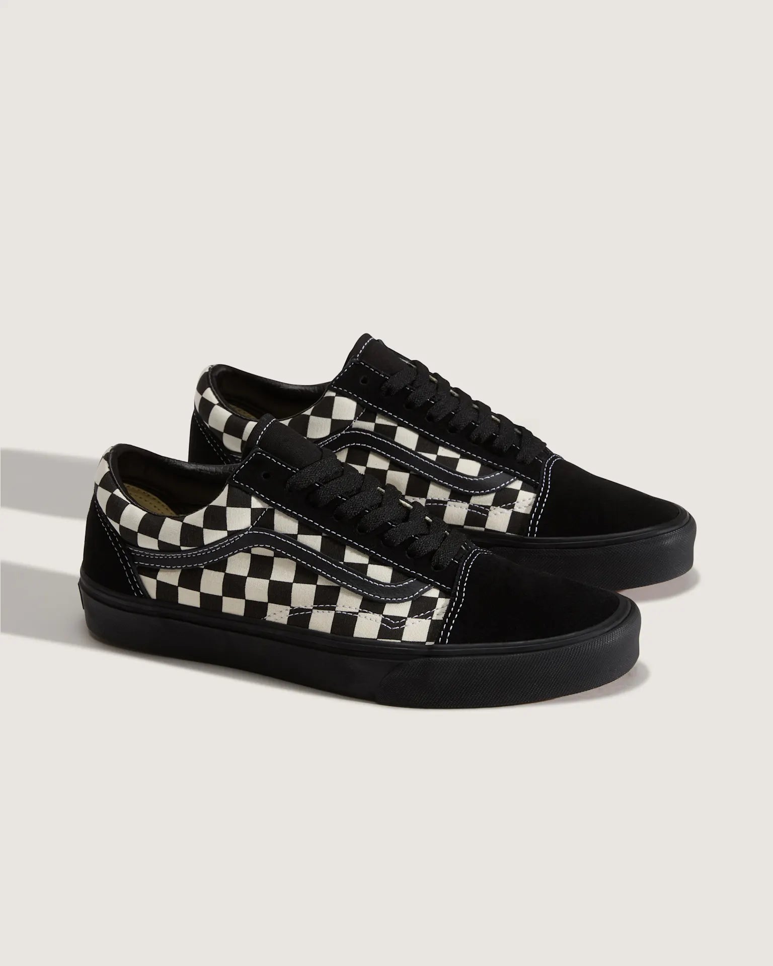 Vans Old Skool CHECKERBOARD Black/White Cipő VN000D7ZMCG1 - 2