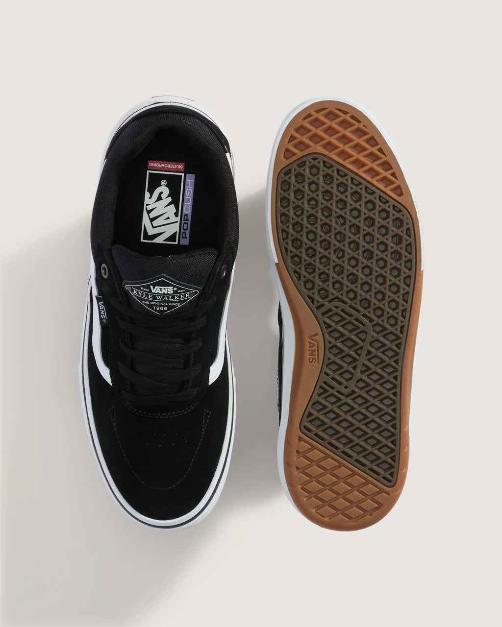 VANS Skate Kyle Walker Wafflecup BLACK/WHITE Cipő VN000DA4MCG1 - 3