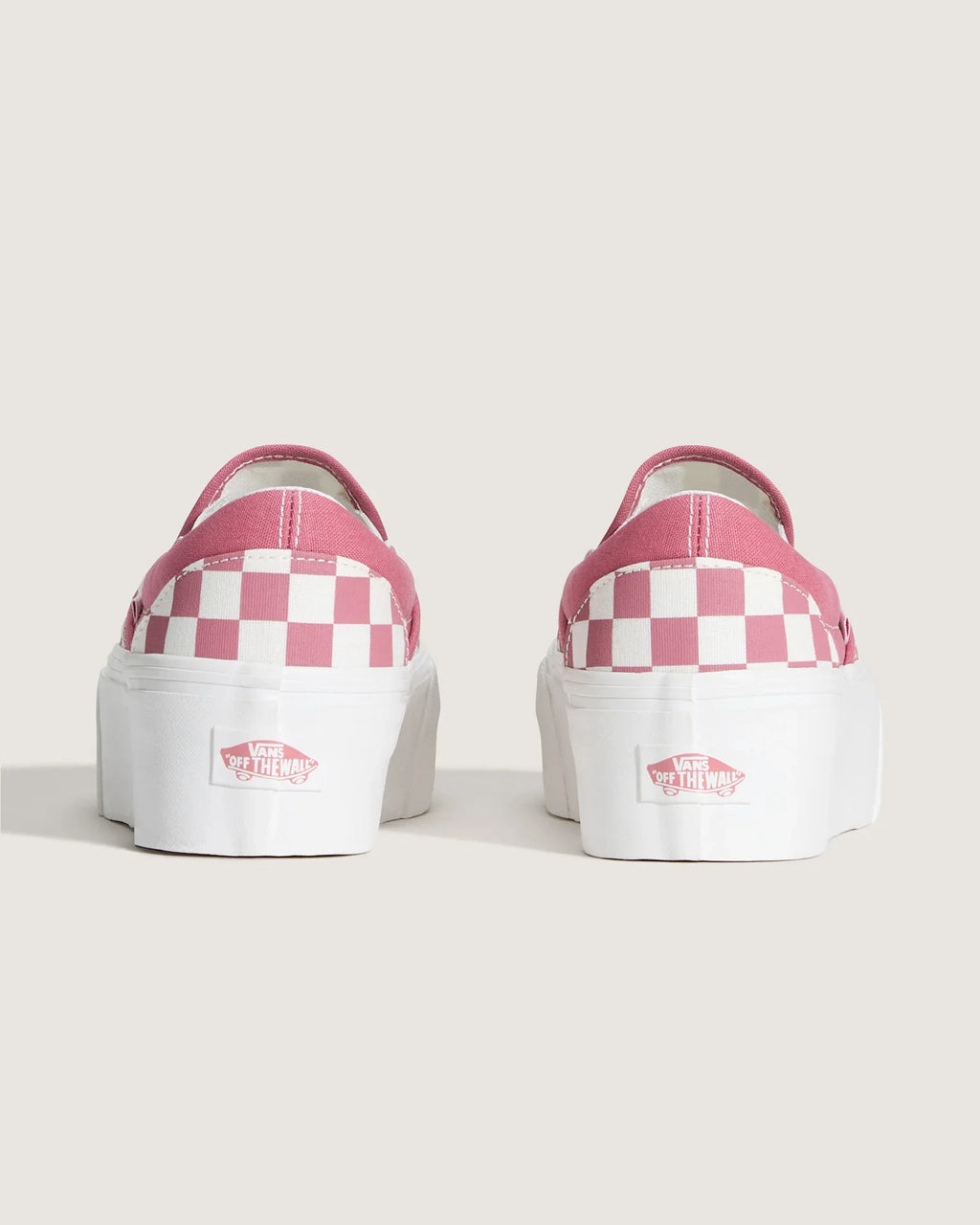 VANS Classic Slip-On Stackform CHECKERBOARD Mauvewood/Marshmallow VN000E8CGMX1 - 4