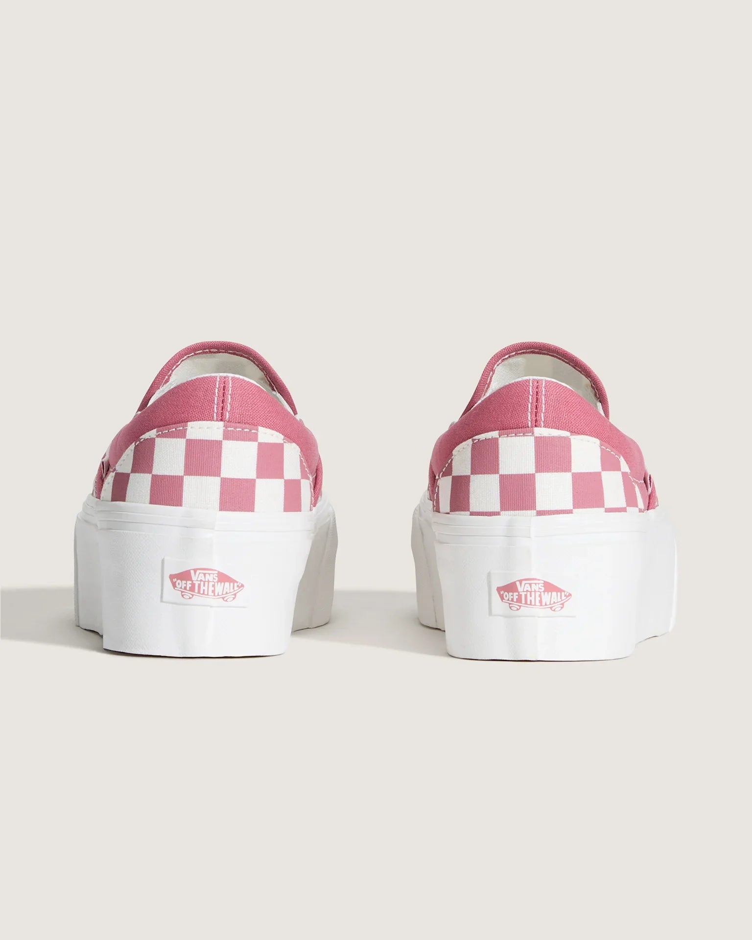 VANS Classic Slip-On Stackform CHECKERBOARD Mauvewood/Marshmallow VN000E8CGMX1 - 4