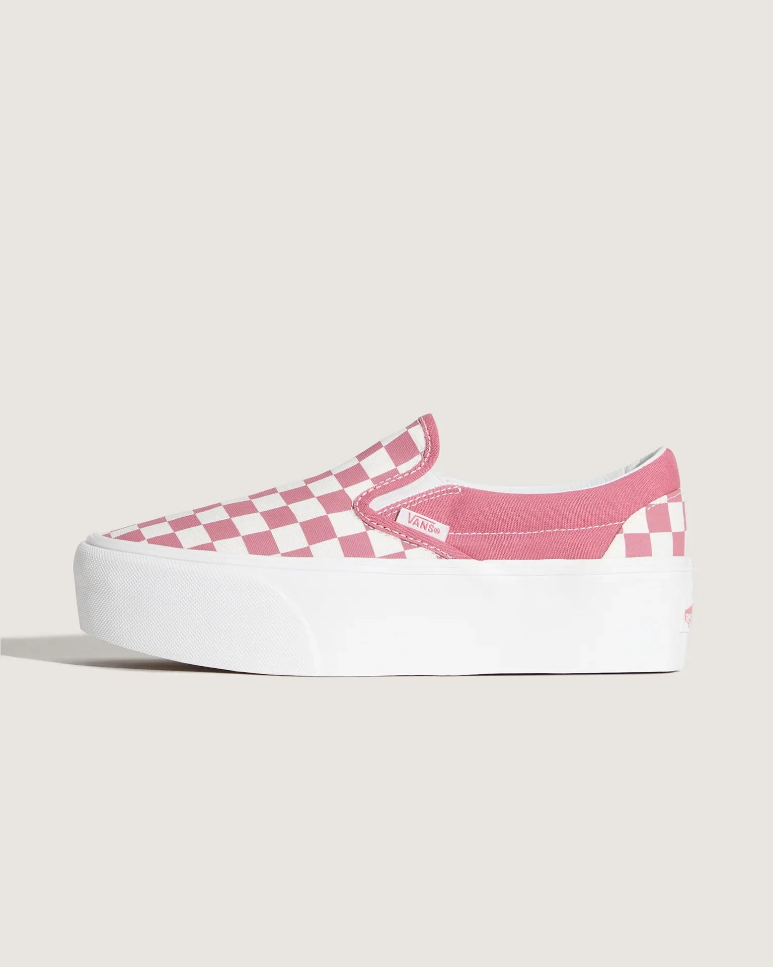 VANS Classic Slip-On Stackform CHECKERBOARD Mauvewood/Marshmallow VN000E8CGMX1 - 1