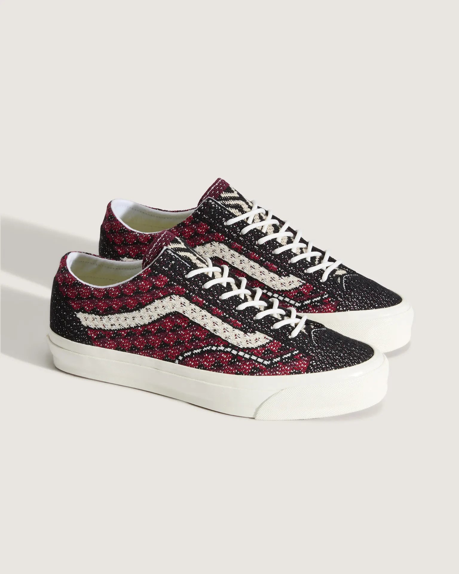 VANS LX Old Skool 36 EK GEO CHECK BORDEAUX kép 2