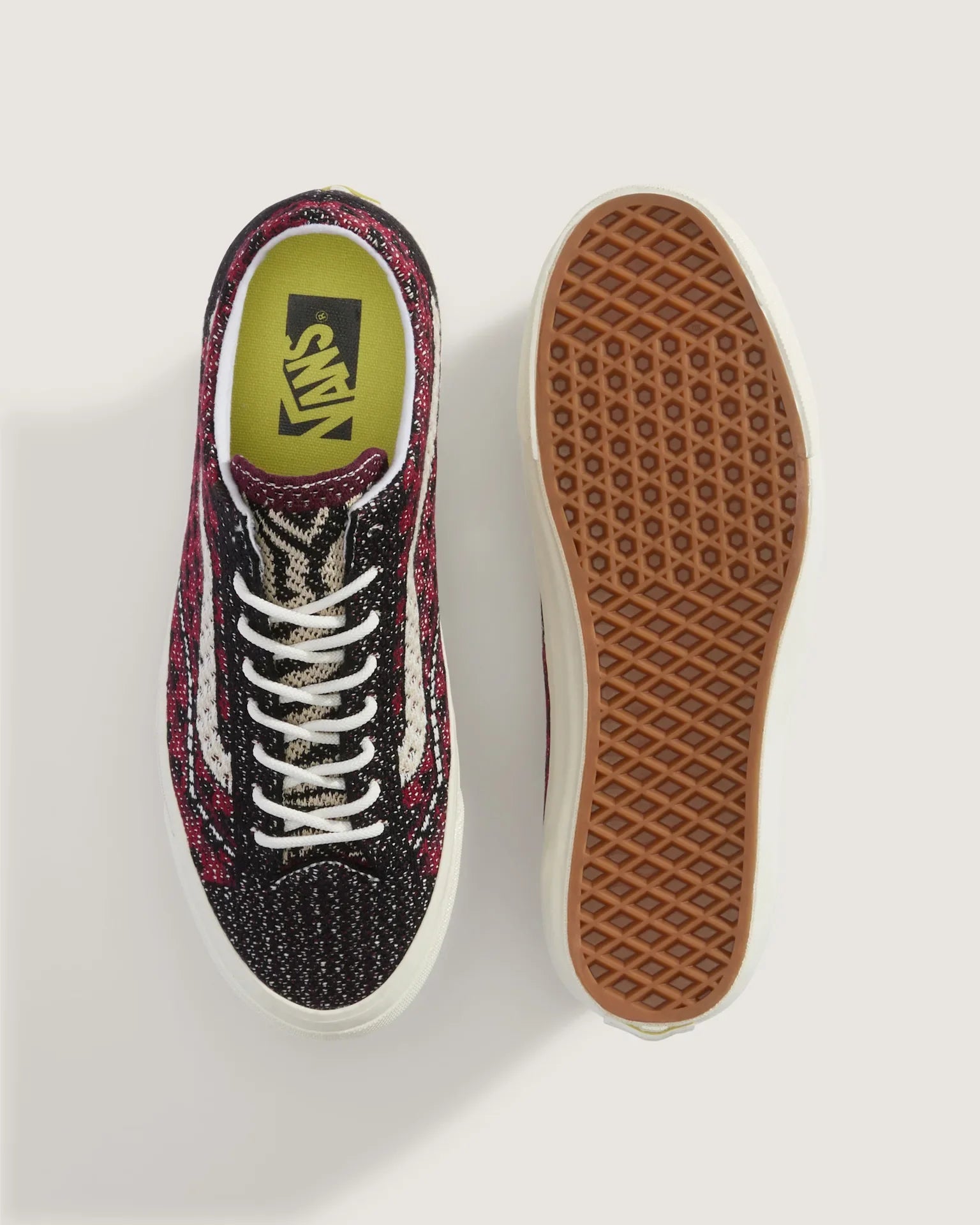 VANS LX Old Skool 36 EK GEO CHECK BORDEAUX kép 3