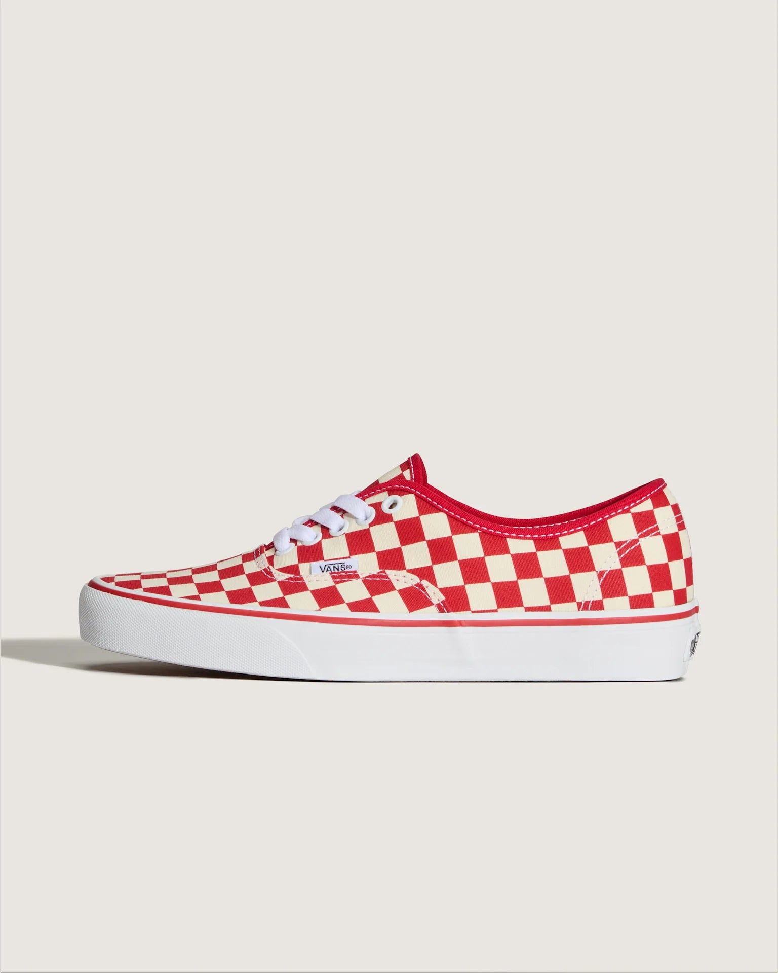 VANS Authentic PRIMARY CHECK RACING RED/WHITE Cipő VN000EGAR301 - 1