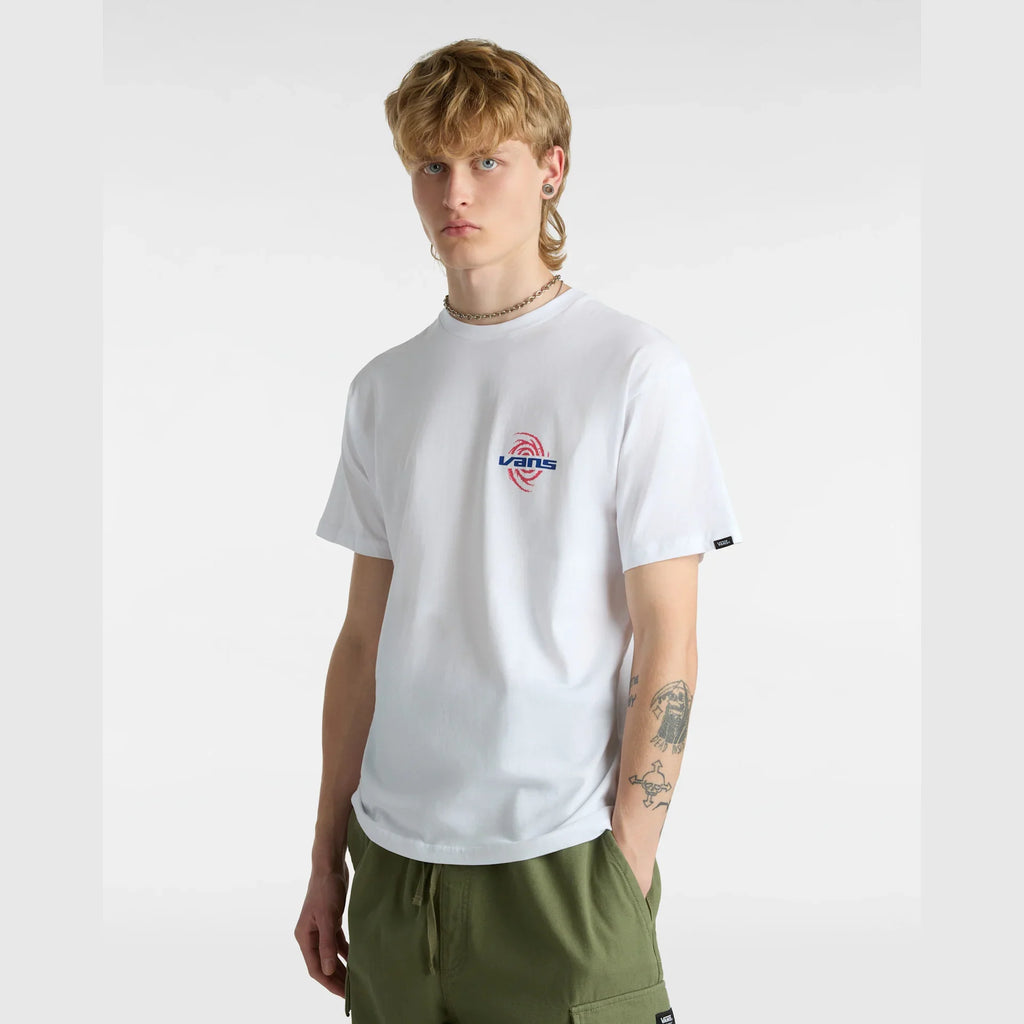 VANS WORMHOLE WARPED SS TEE White kép 3