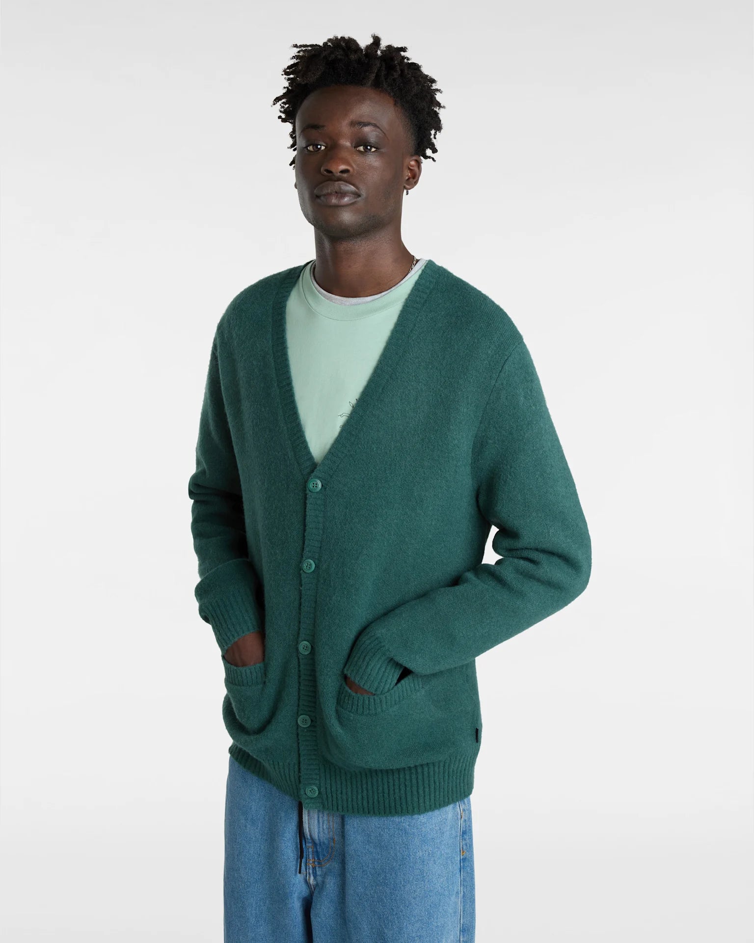 VANS HAVENWOOD CARDIGAN BISTRO GREEN Pulóver VN000G6MBDX1 - 3