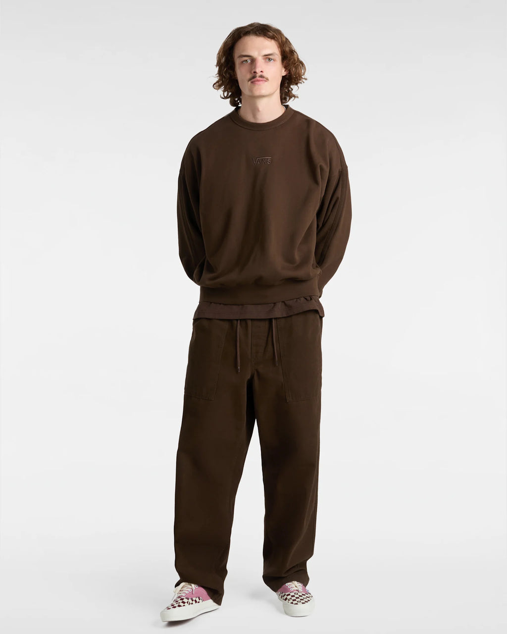 VANS LX Premium Crew Fleece DEMITASSE Pulóver VN000GBW3N11 - 5