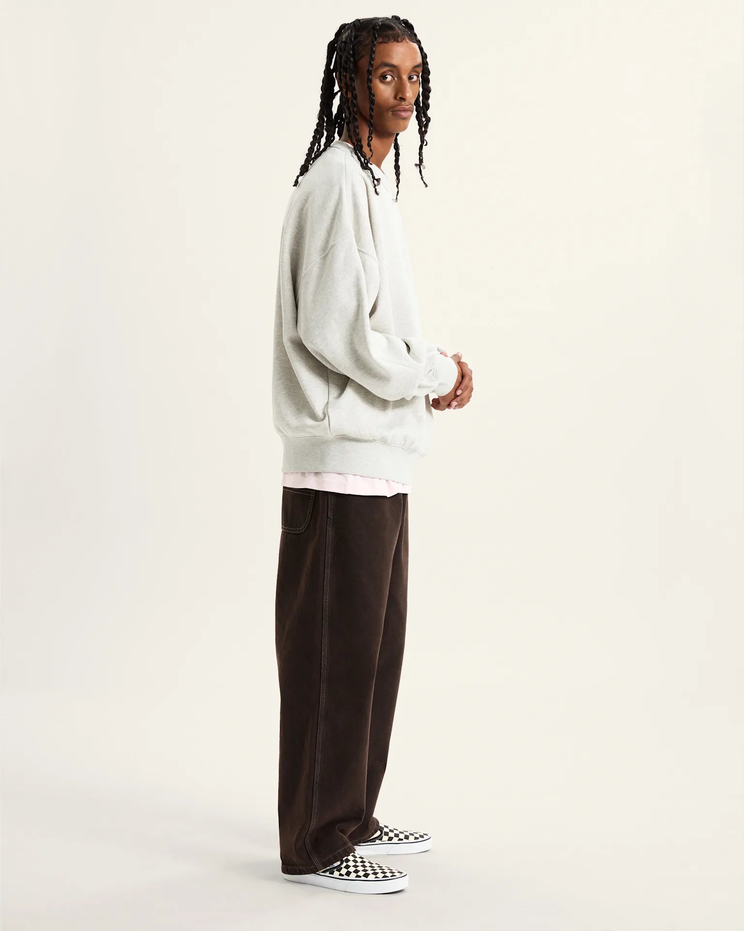 VANS LX Premium Crew Fleece ASH HEATHER Pulóver VN000GBWRKZ1 - 6
