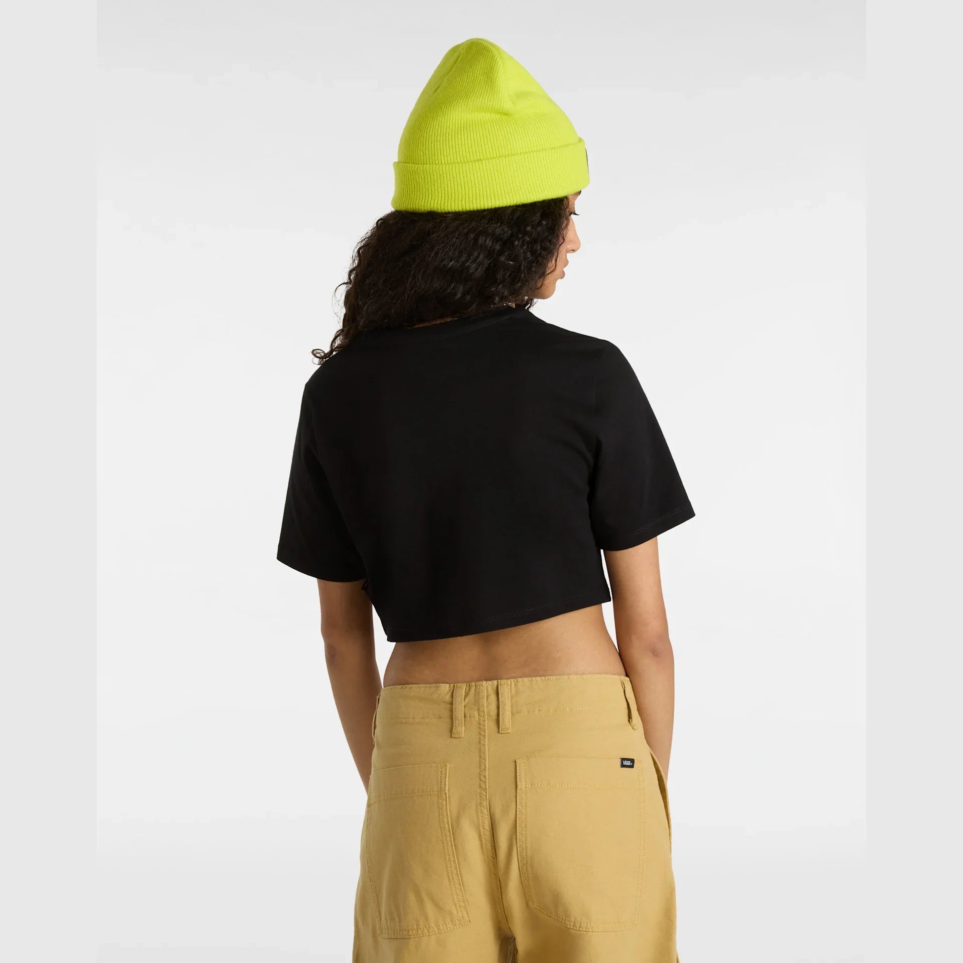 VANS FOREVER CHECKER CREW CROP II Black kép 4