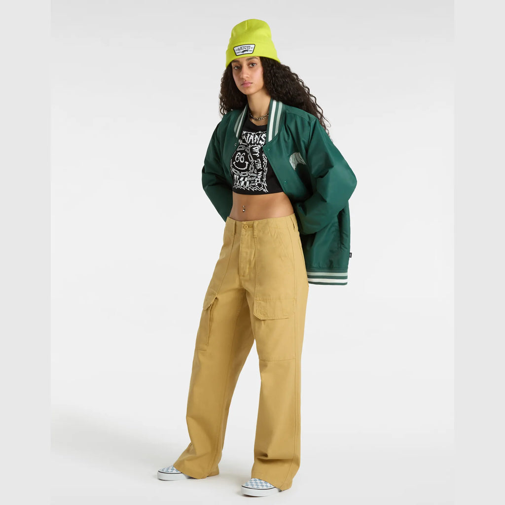 VANS FOREVER CHECKER CREW CROP II Black kép 5