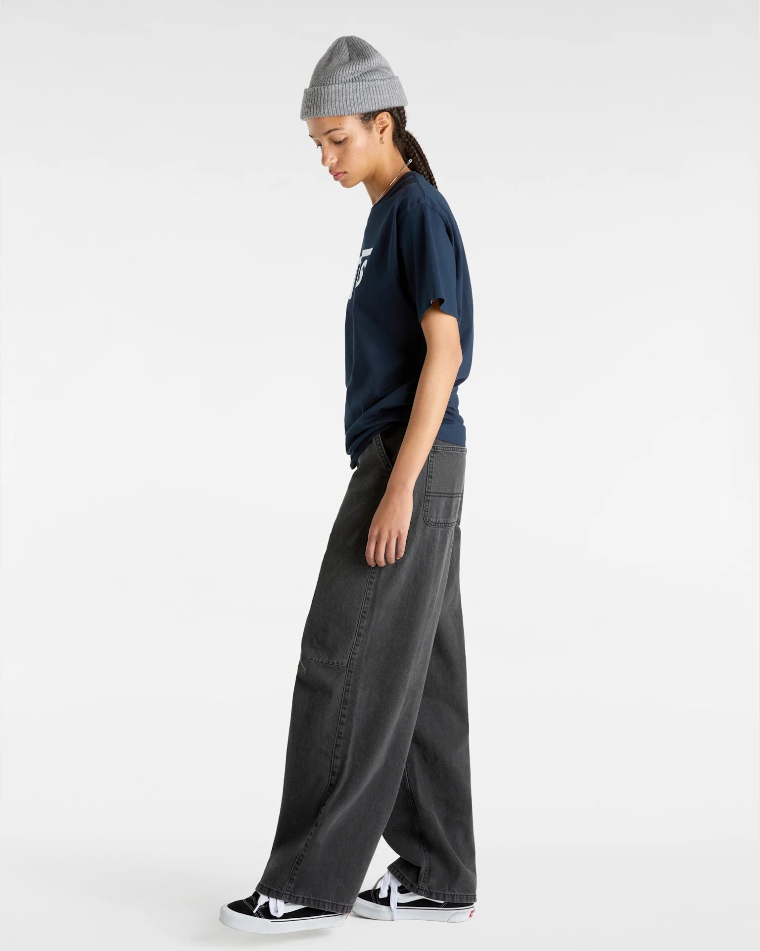 VANS VANS CLASSIC Navy/White Póló VN000GGGNAV1 - 4