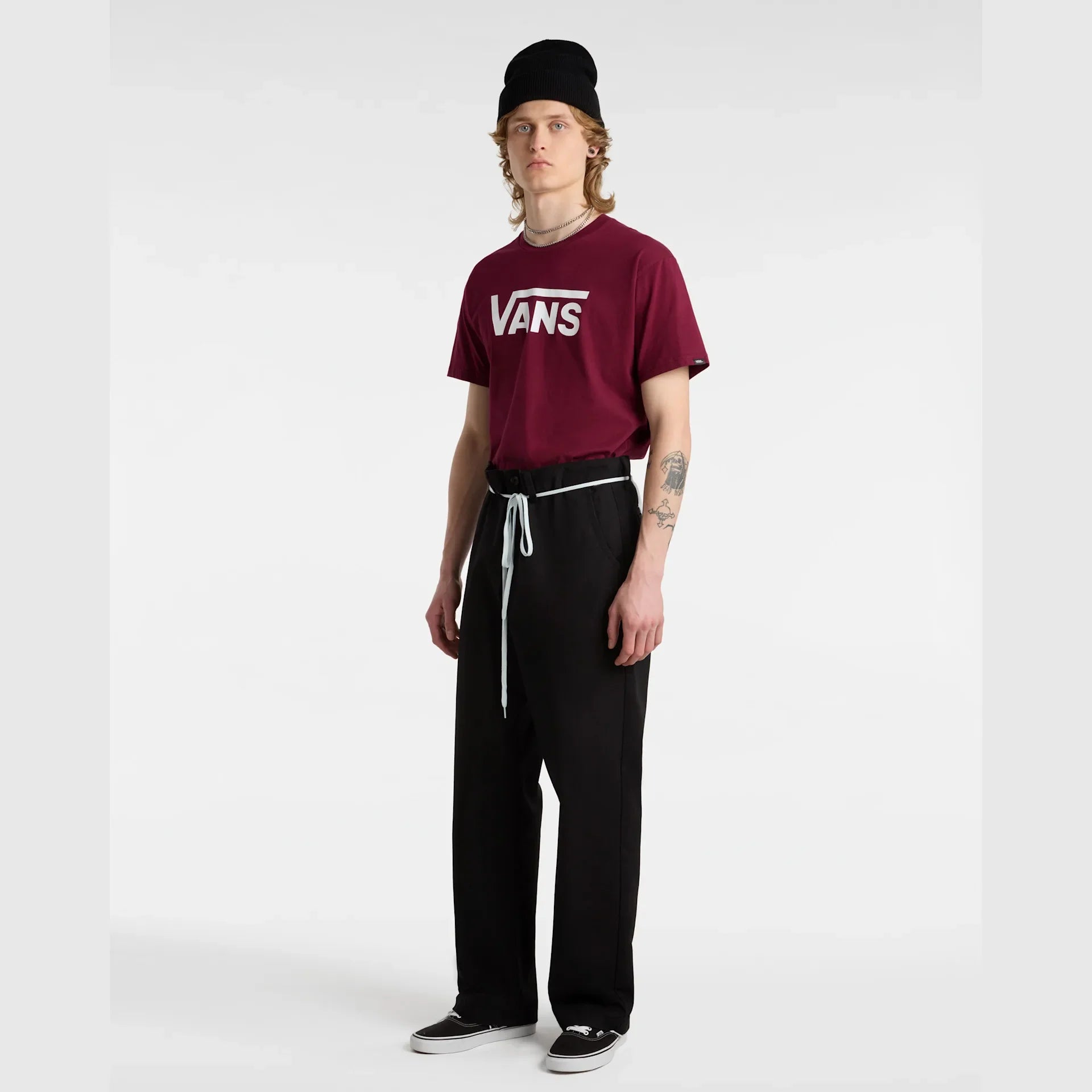 VANS VANS CLASSIC Burgundy/White Póló kép 3