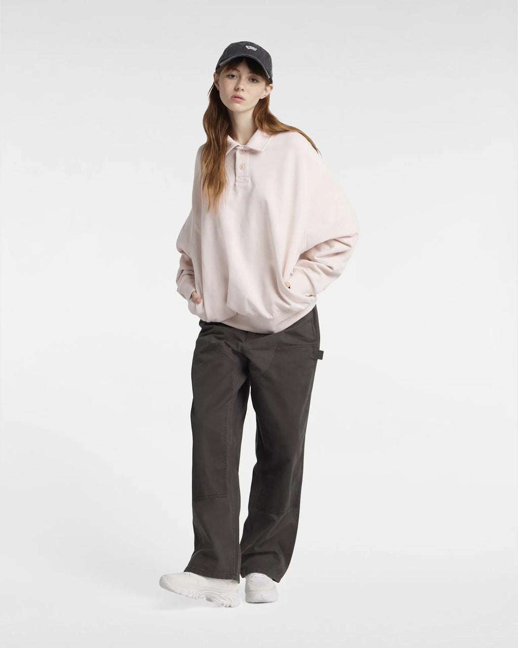 VANS WASHED COLLARED FLEECE PEACH BLUSH Pulóver VN000GW2RF81 - 4