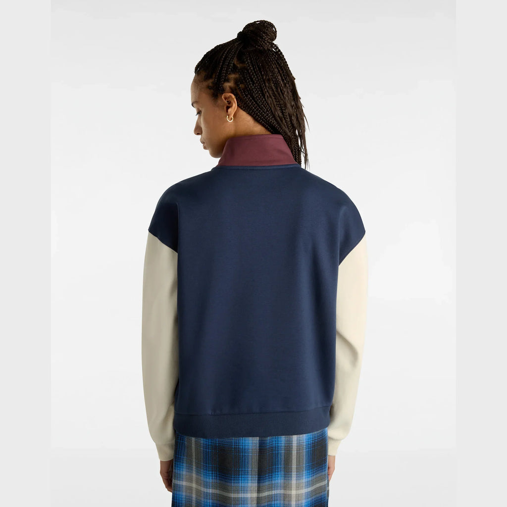 VANS COLORBLOCK HALF ZIP MOCK DRESS BLUES/PORT ROYALE kép 4