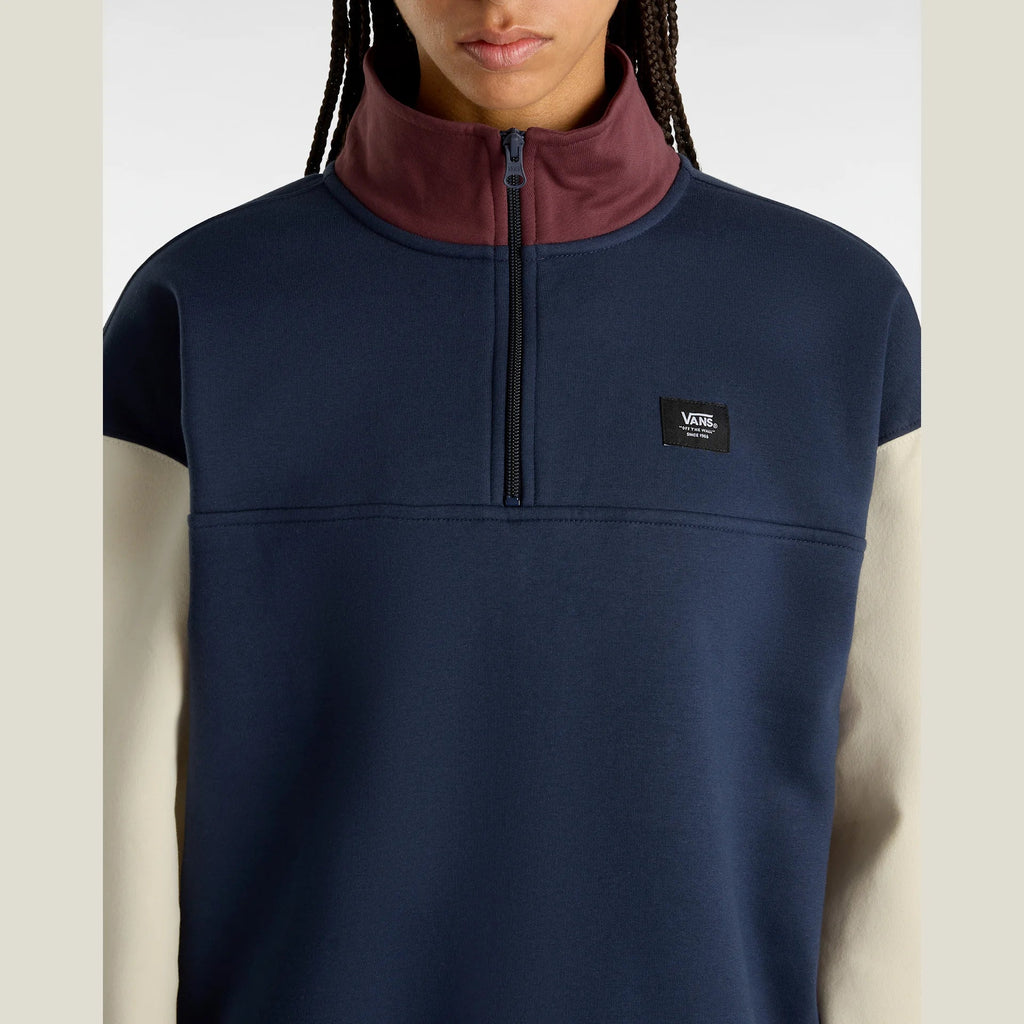 VANS COLORBLOCK HALF ZIP MOCK DRESS BLUES/PORT ROYALE kép 7